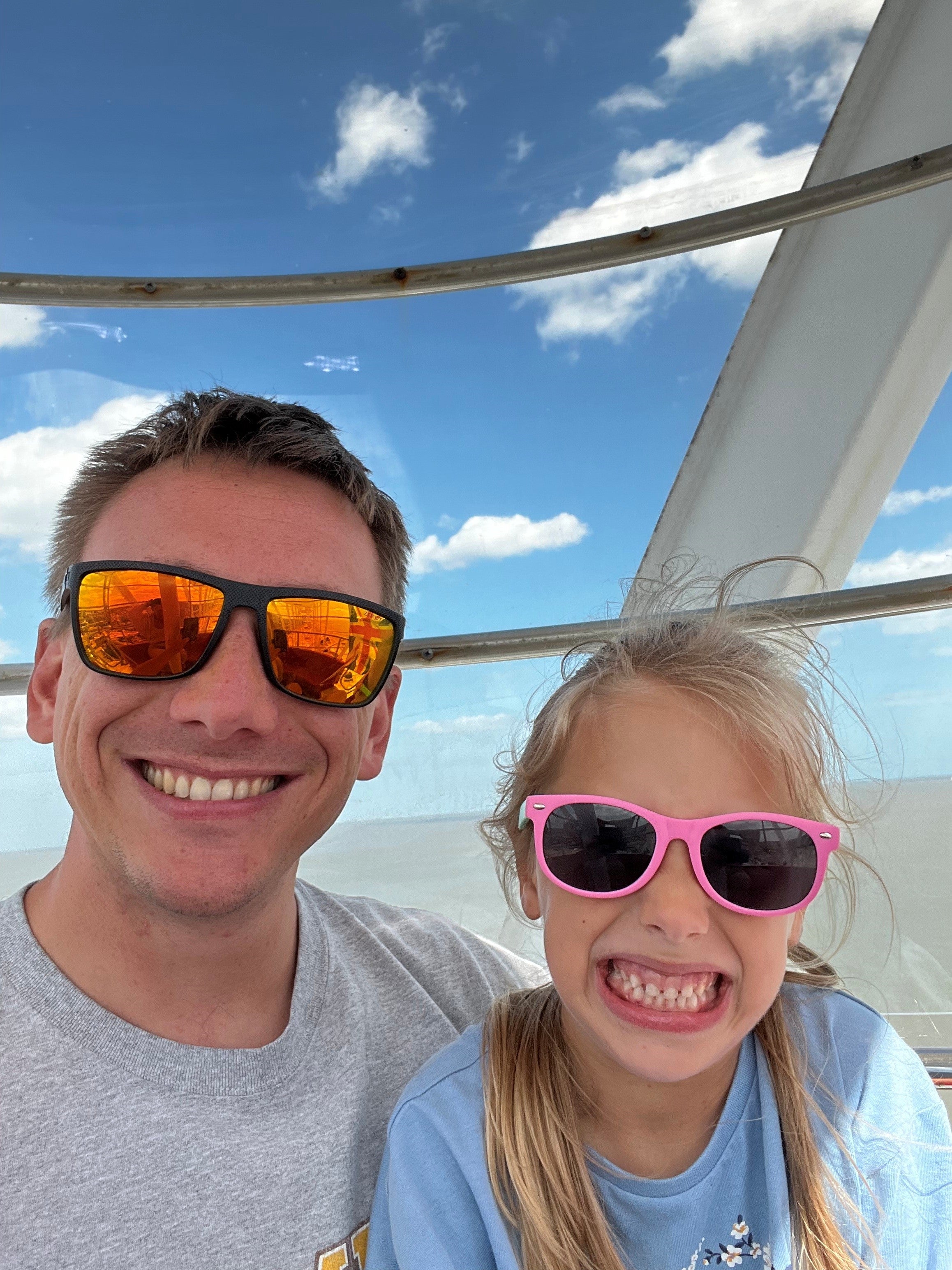 Amelia Ridout with her father, Matt