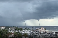Watch as huge twin waterspouts swirl off Florida coast