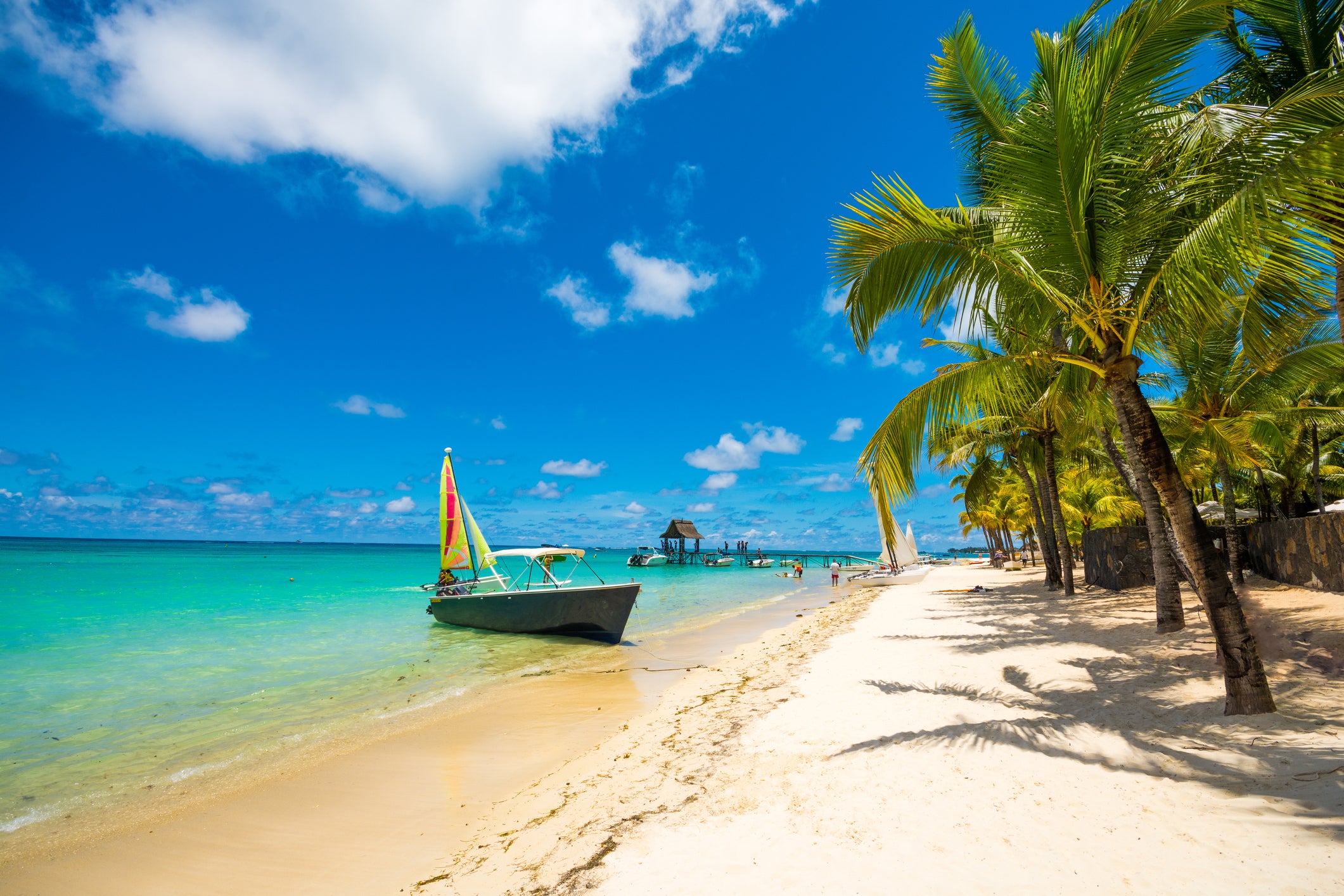 Trou aux Biches is a white sand swathe on Mauritius' northern coast