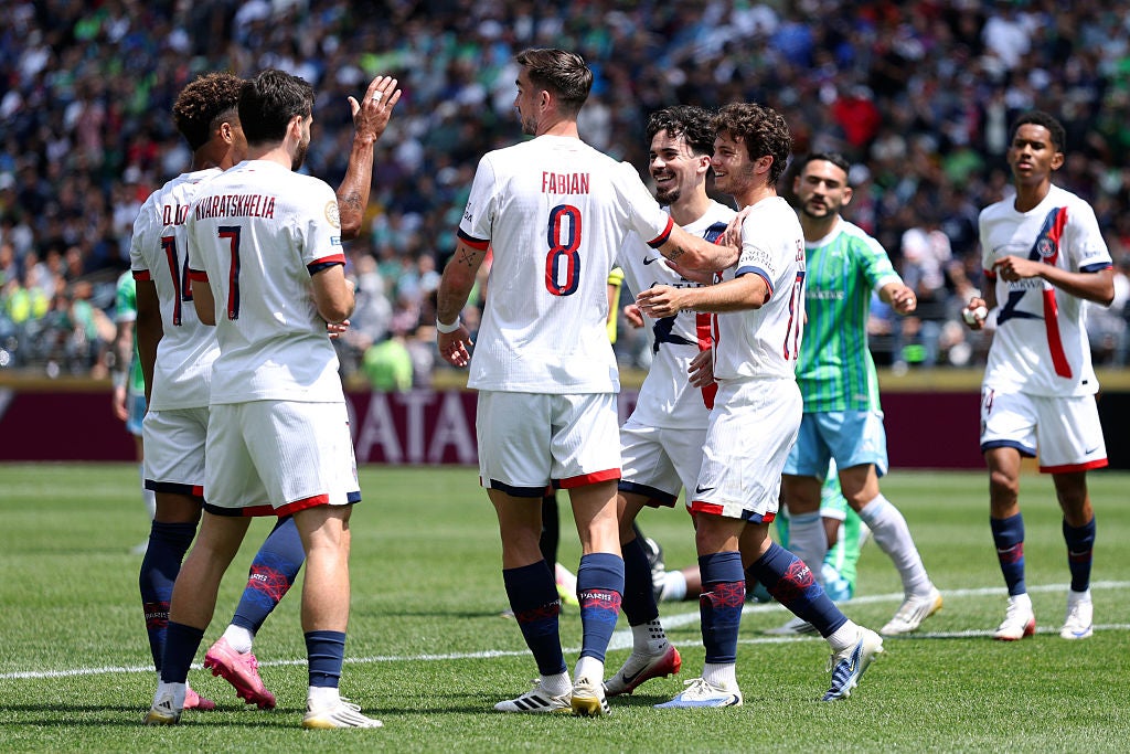 PSG beat Seattle Sounders 2-0 to book their place in the last 16