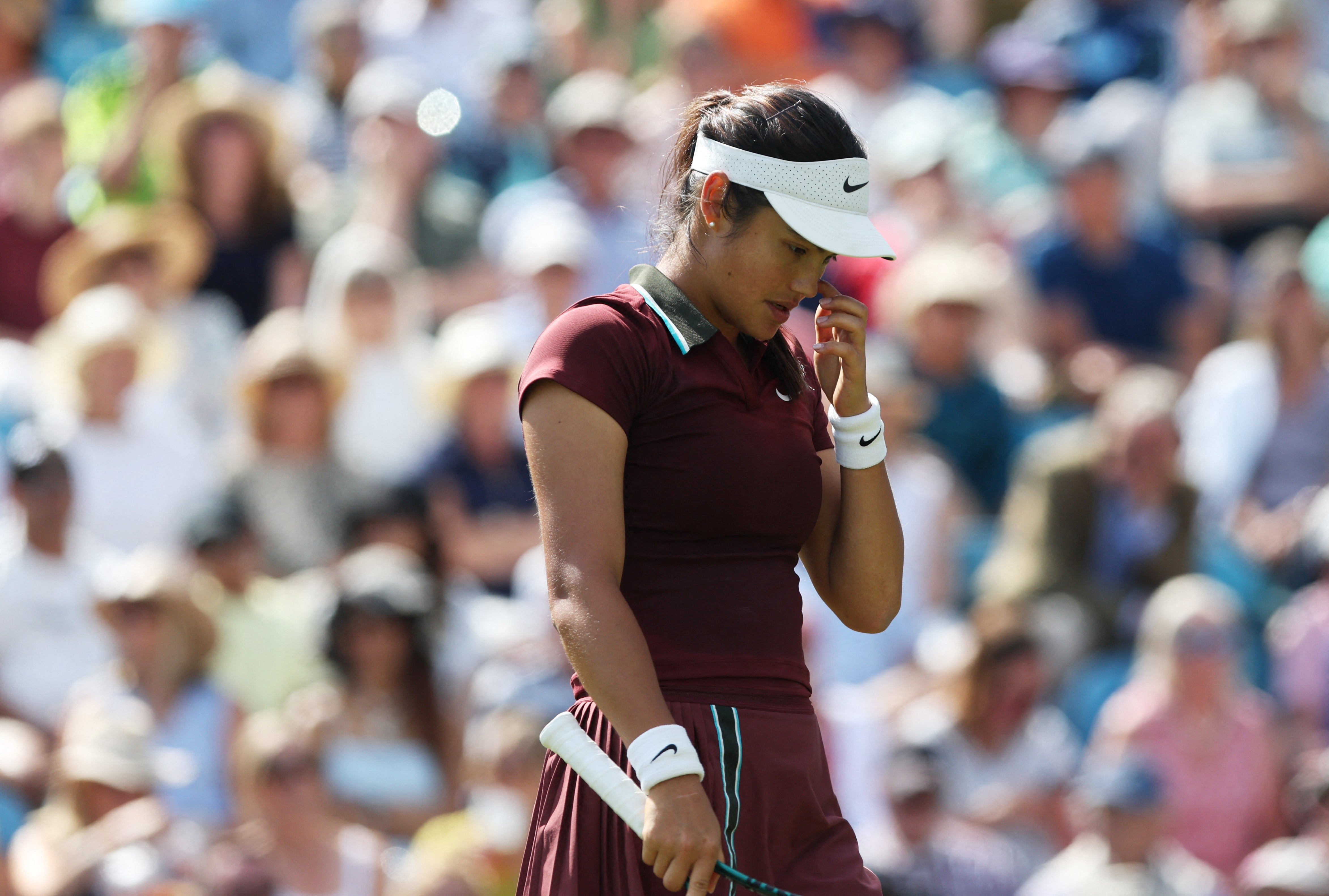 Emma Raducanu produced a superb comeback but lost a tie break at Eastbourne