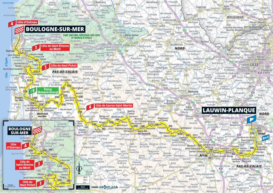 Tour de France 2025 - mapa 2. fáze