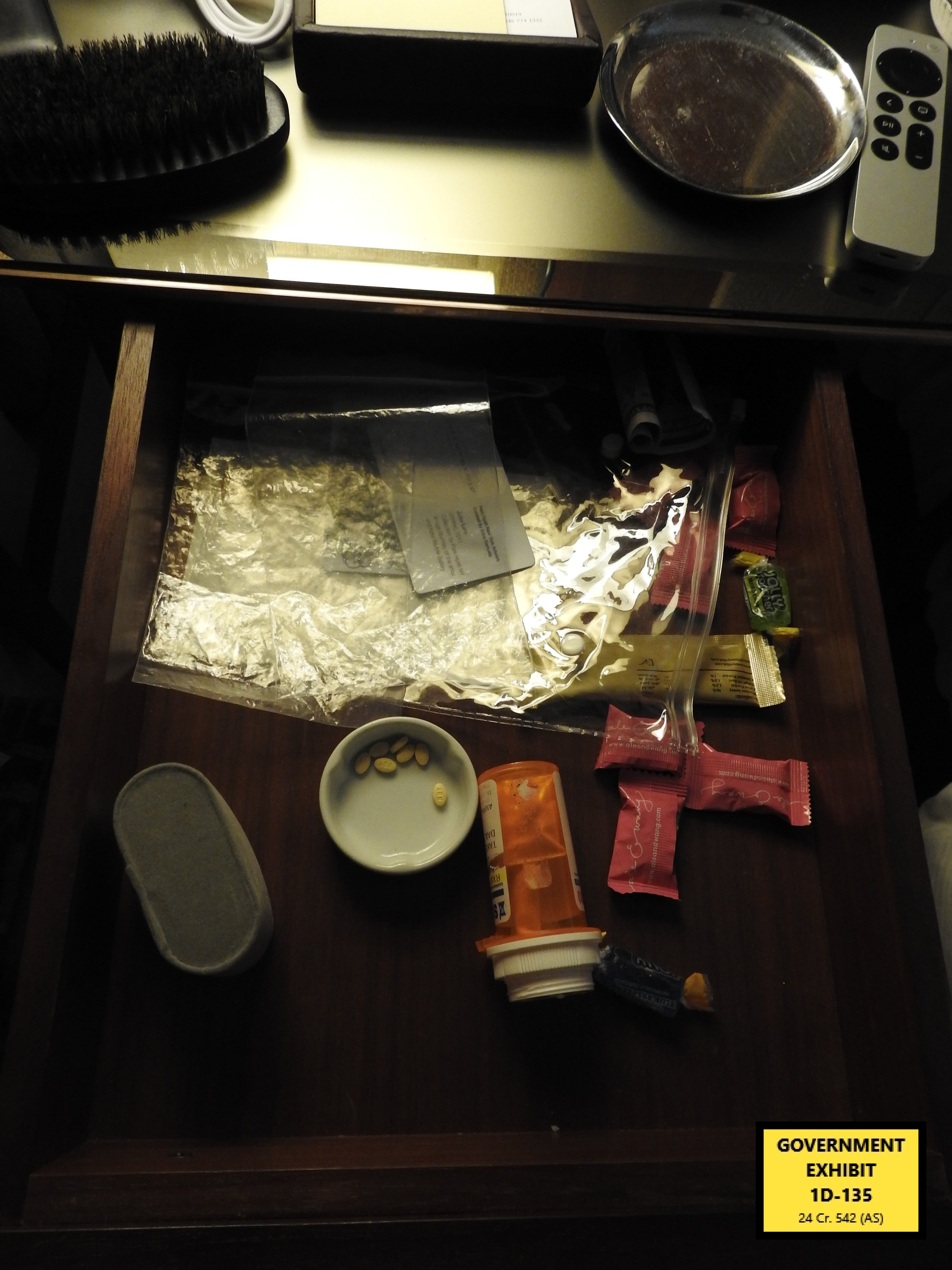 Federal agents discovered a drawer of prescription drugs and more at the Park Hyatt Hotel when they raided it in September 2024