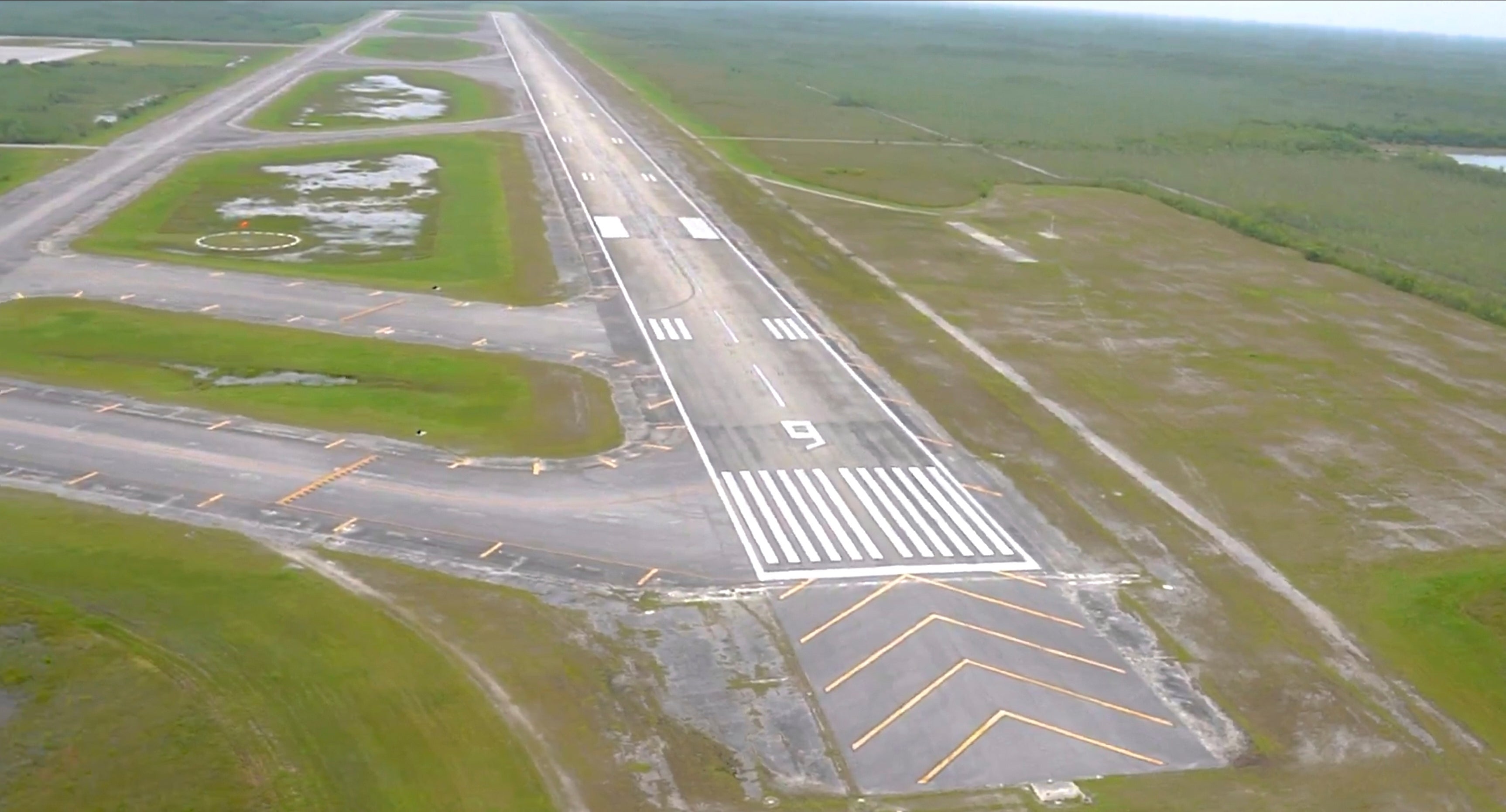A seldom-used airstrip in the Florida Everglades is being turned into a 5,000-bed migrant detention center