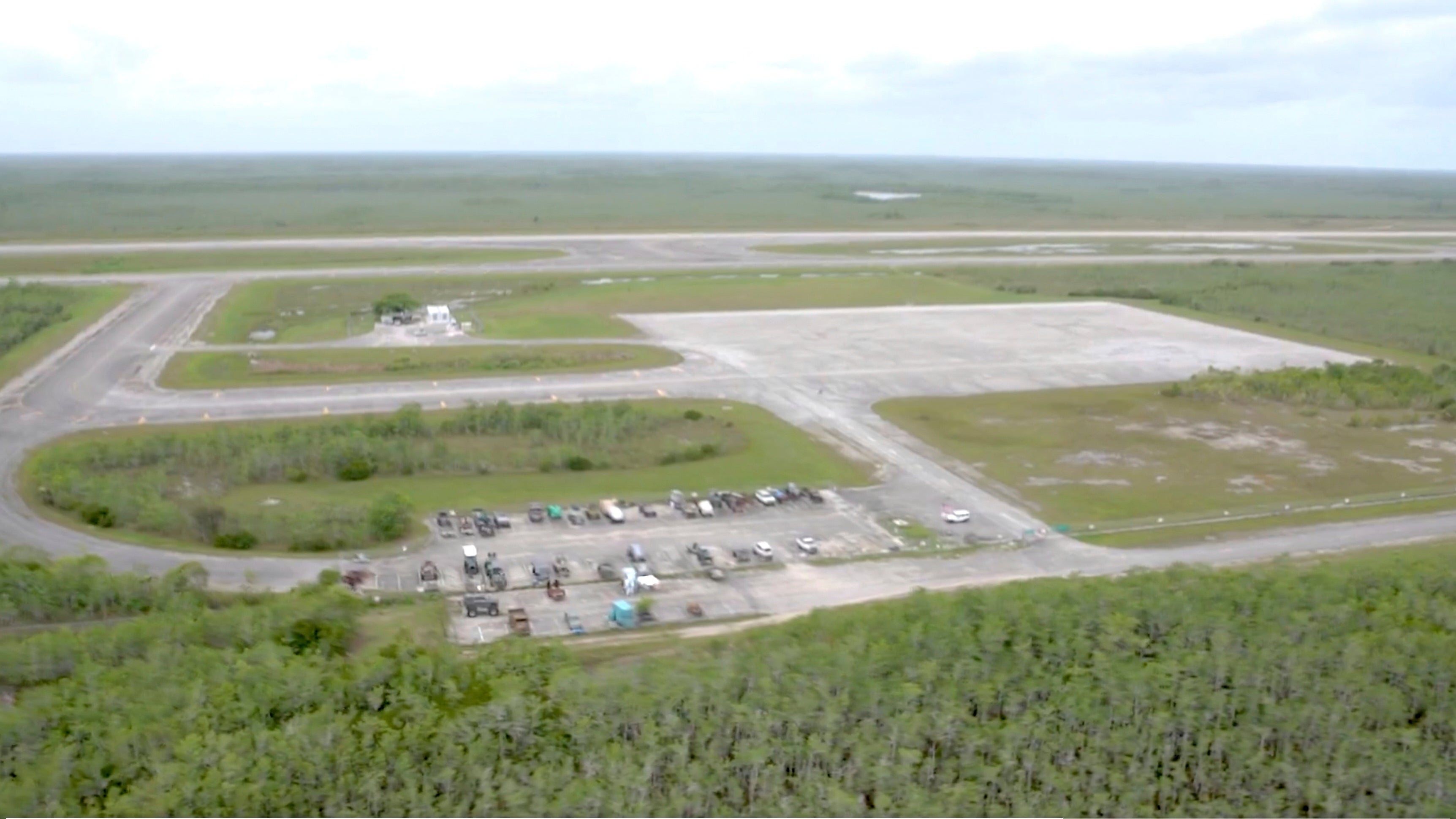 The disused Dade-Collier Training and Transition Airport in the Florida Everglades, where the center is being constructed