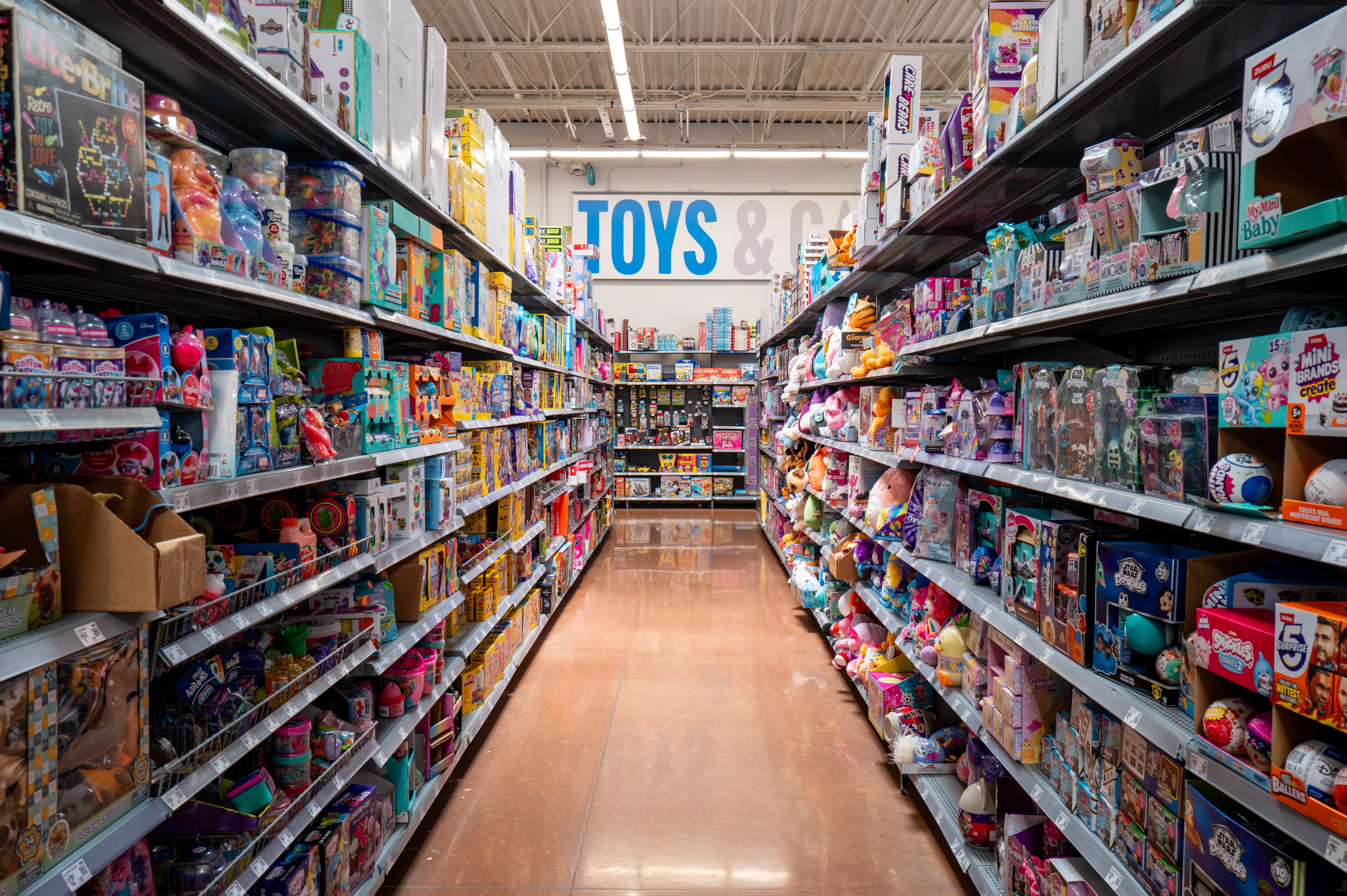 Toys on display at a Walmart. The retail giant has increased prices on a range of items