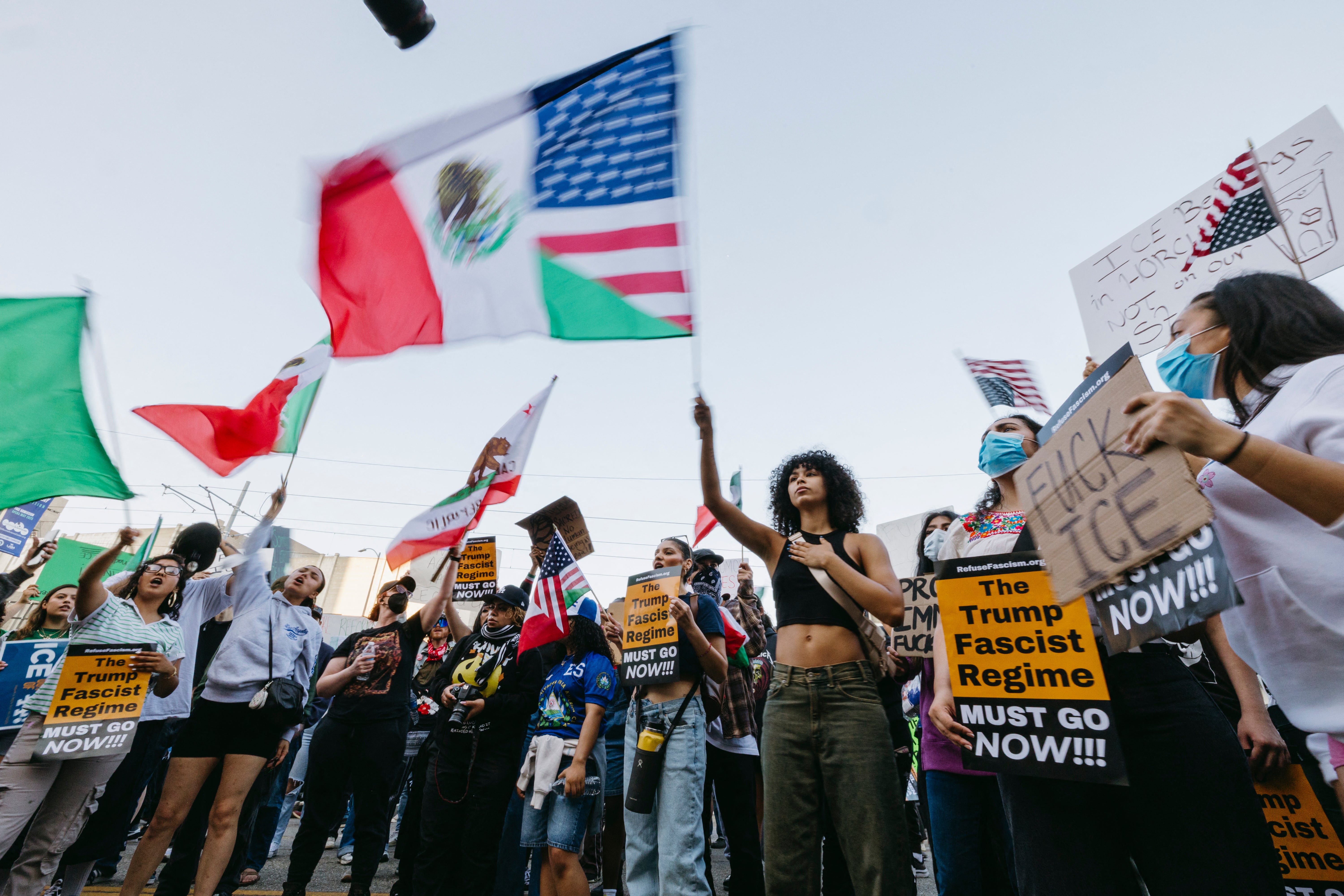 Anti-ICE protests cropped up around the country this month. The Trump administration sent in the National Guard and the Marines to quell demonstrations in Los Angeles, despite protests from Governor Gavin Newsom
