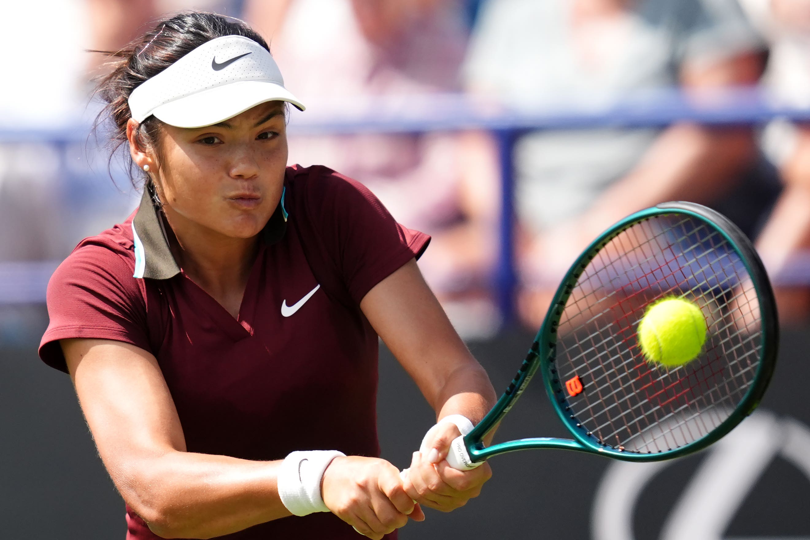 Emma Raducanu was beaten in the second round at Eastbourne (Adam Davy/PA)