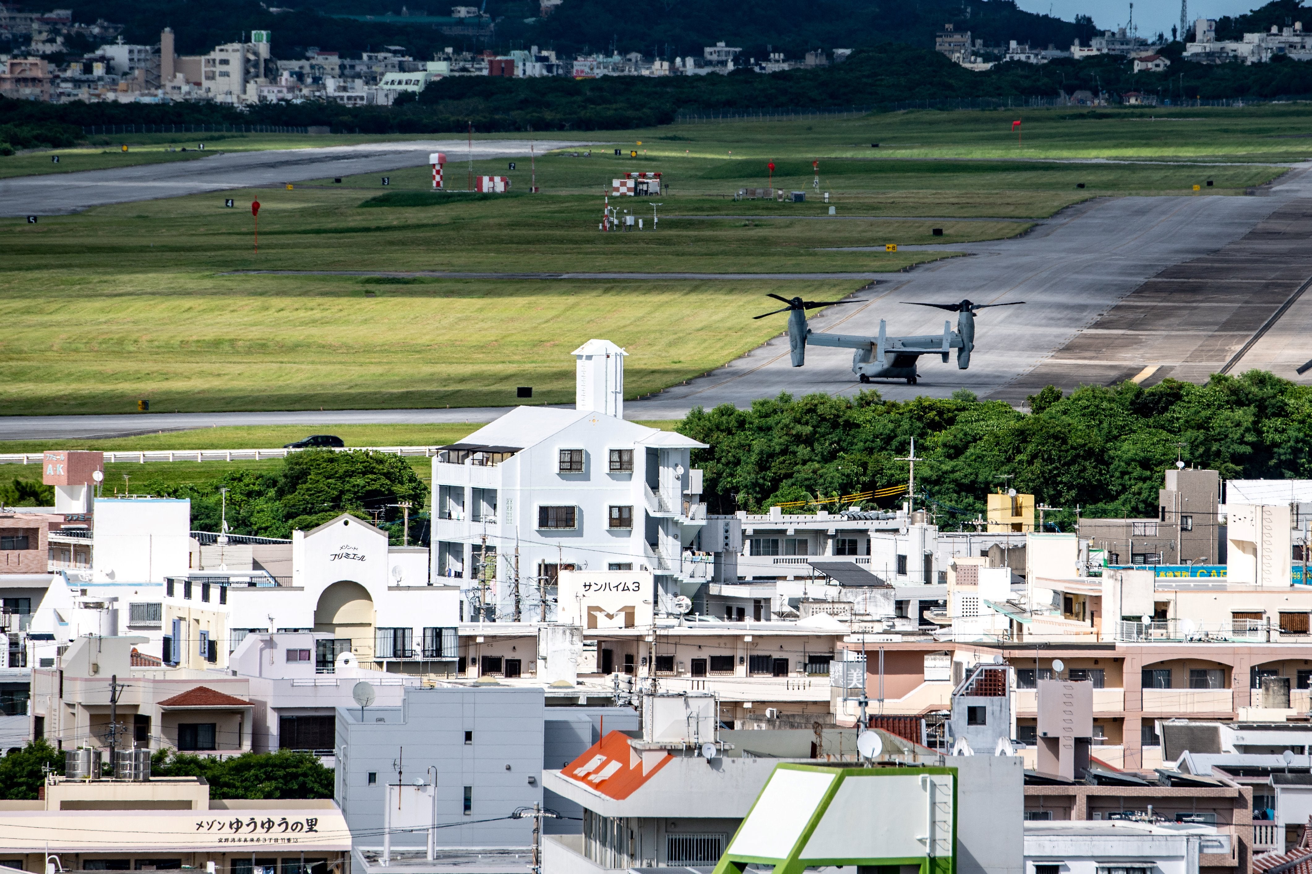 US Marine Corps Air Station Futenma in the centre of the city of Ginowan, Okinawa prefecture, Japan