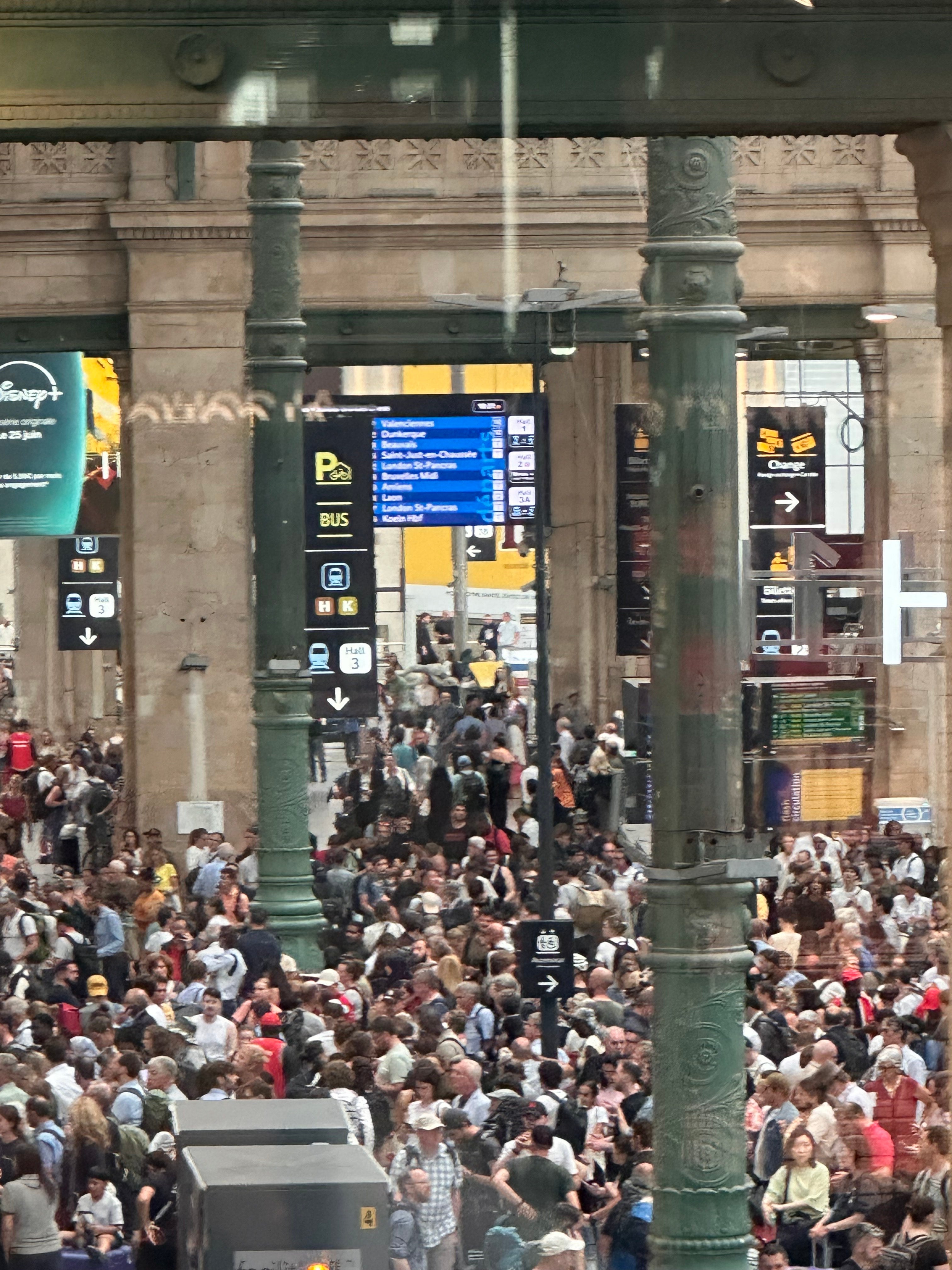 Hundreds of people are waiting at Gare Du Nord with hopes of travelling today