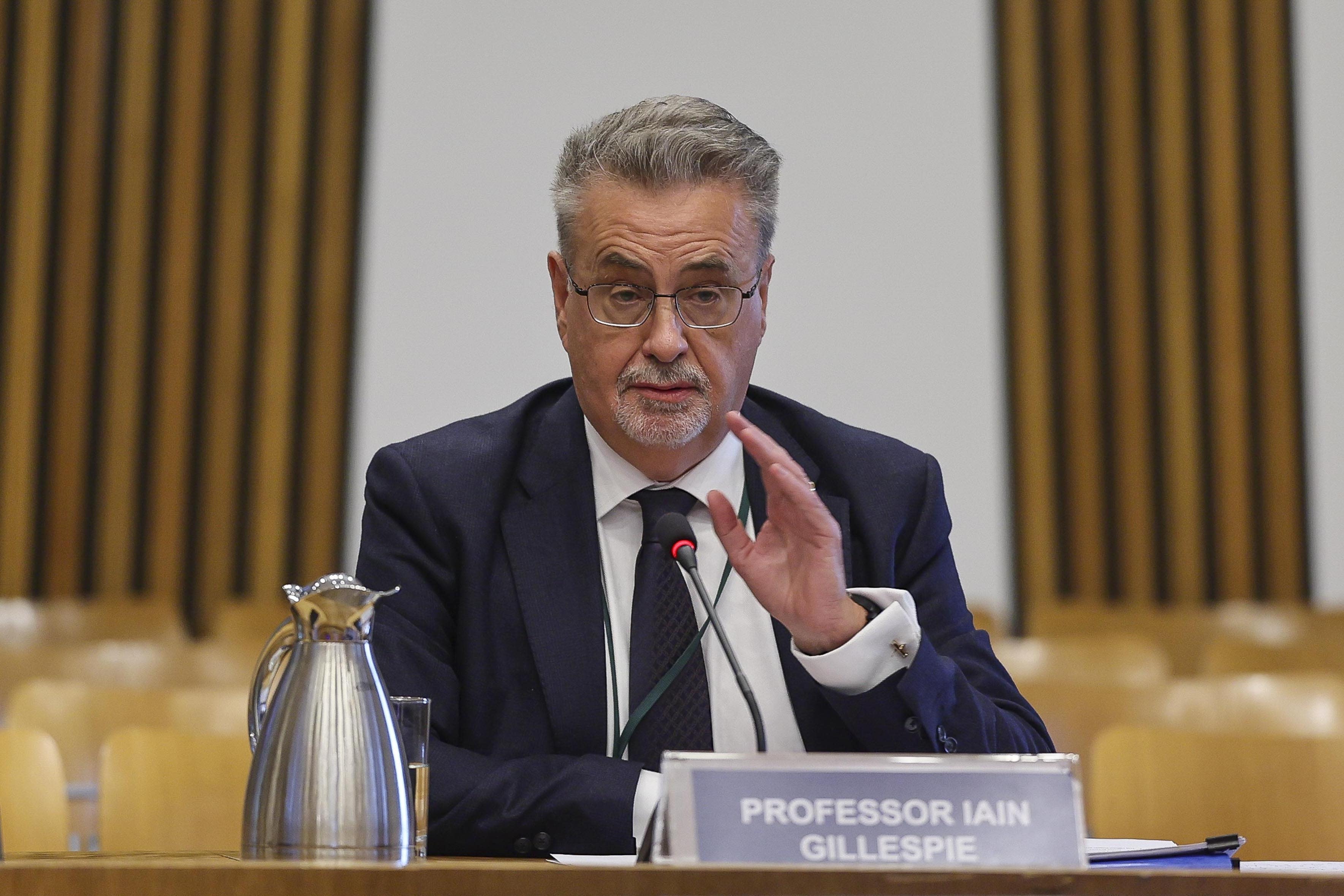 Former University of Dundee principal Professor Iain Gillespie gave evidence to MSPs on Thursday (Scottish Parliament/PA)