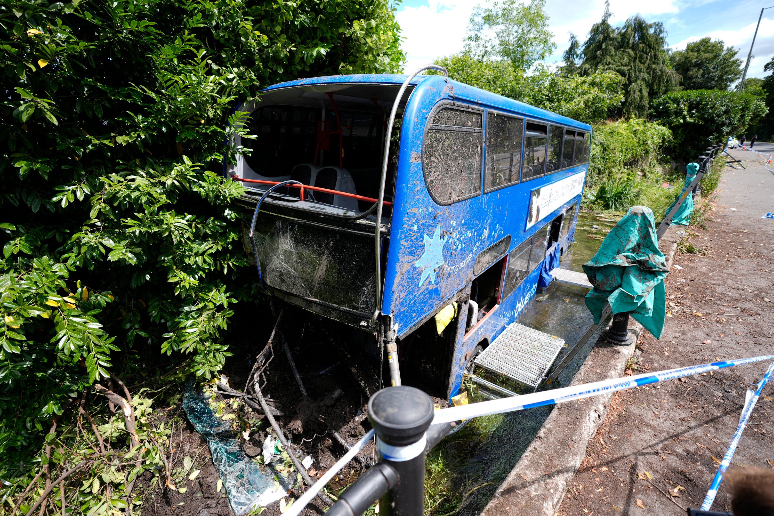 The bus was carrying Barton Peveril Sixth Form College students when it crashed