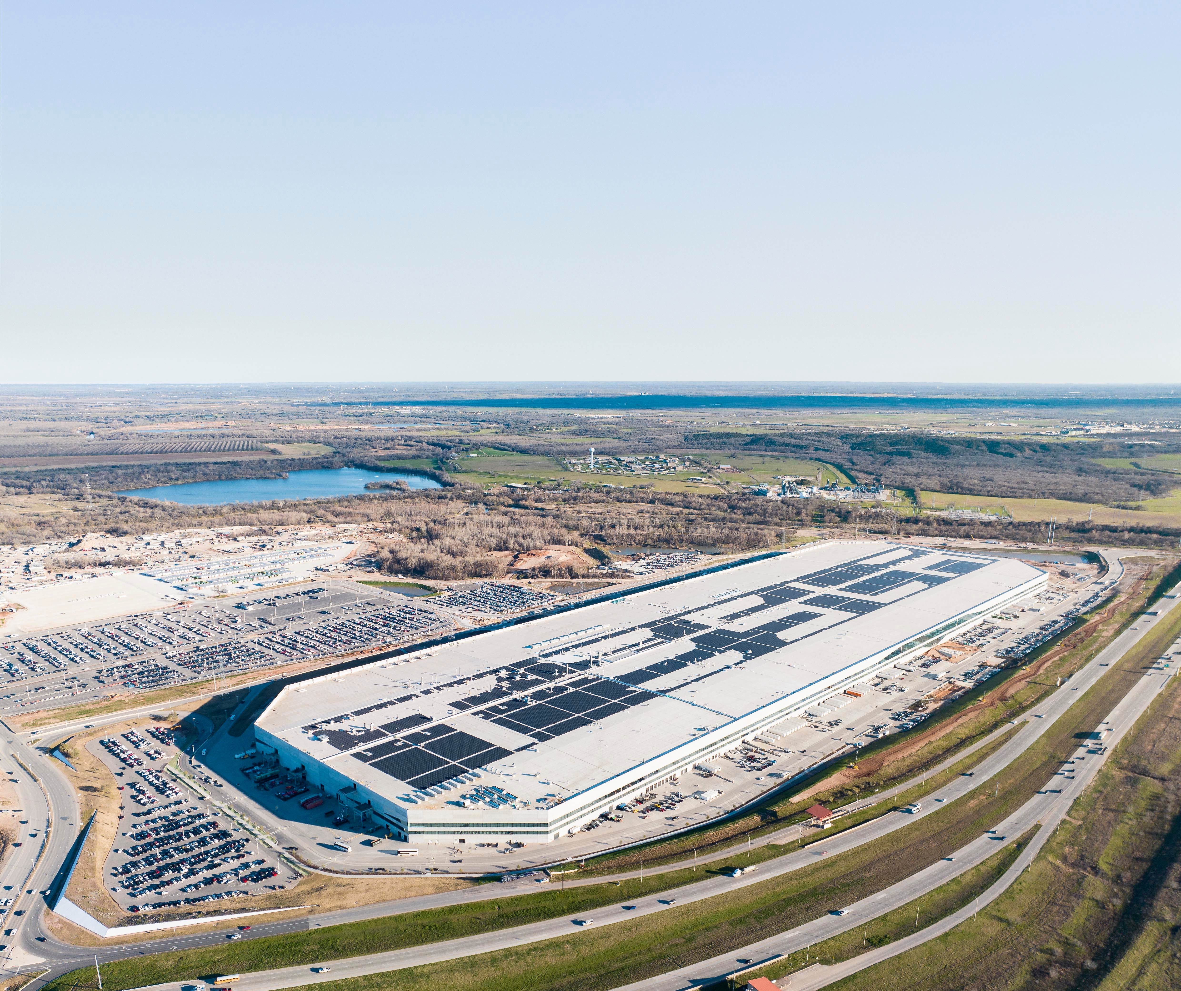 The sprawling Gigafactory just outside Austin