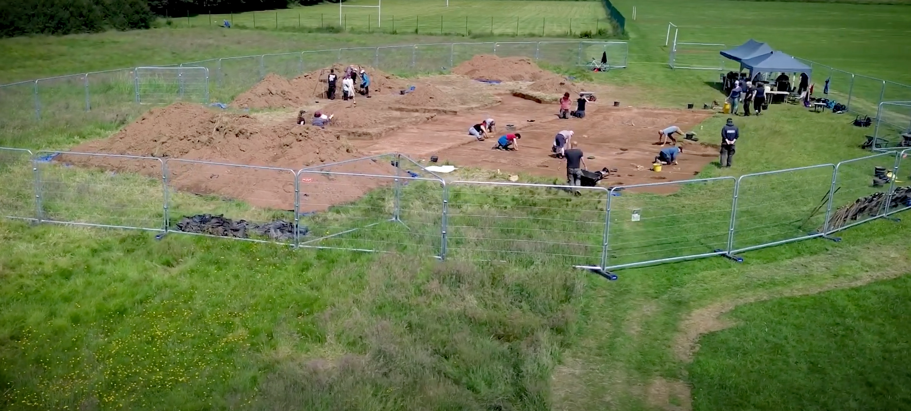 Trelai Park is a well-used location for sports teams and dog walkers