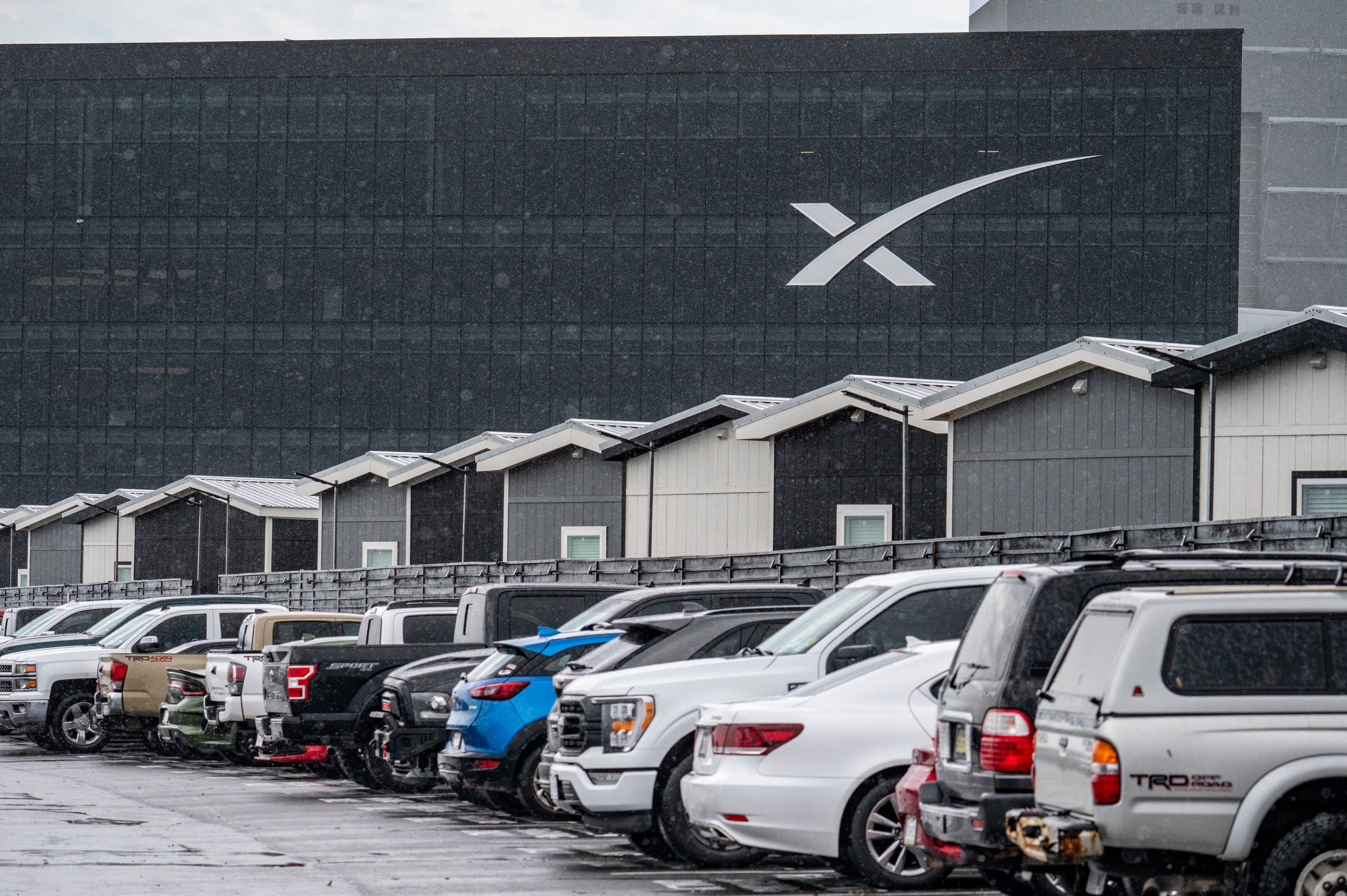 The SpaceX building outside Brownsville, Texas