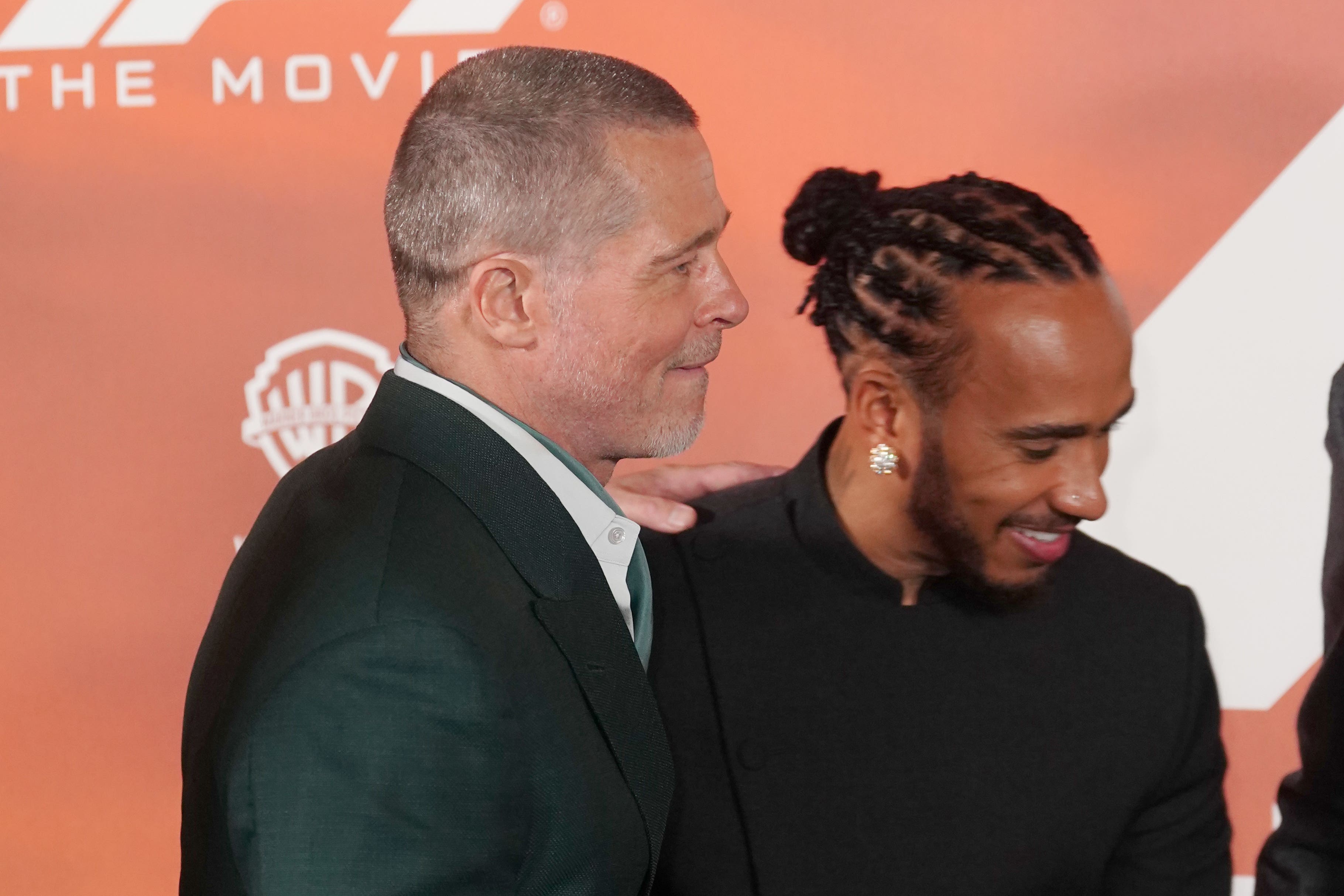 Brad Pitt (left) and Lewis Hamilton at the European premiere of F1: The Movie in London (Ian West/PA)
