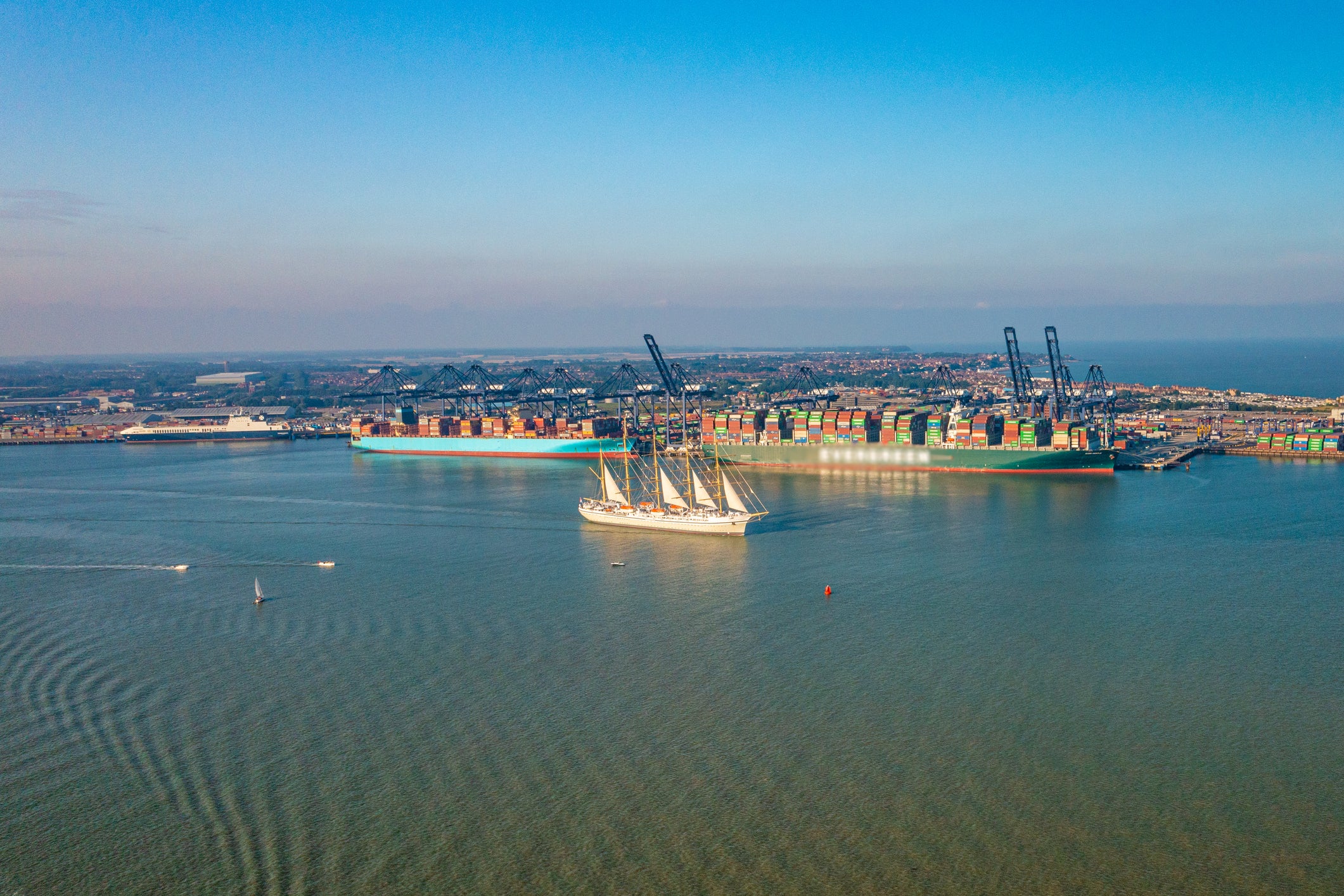 Felixstowe is not a passenger port – it is actually the UK’s largest container port
