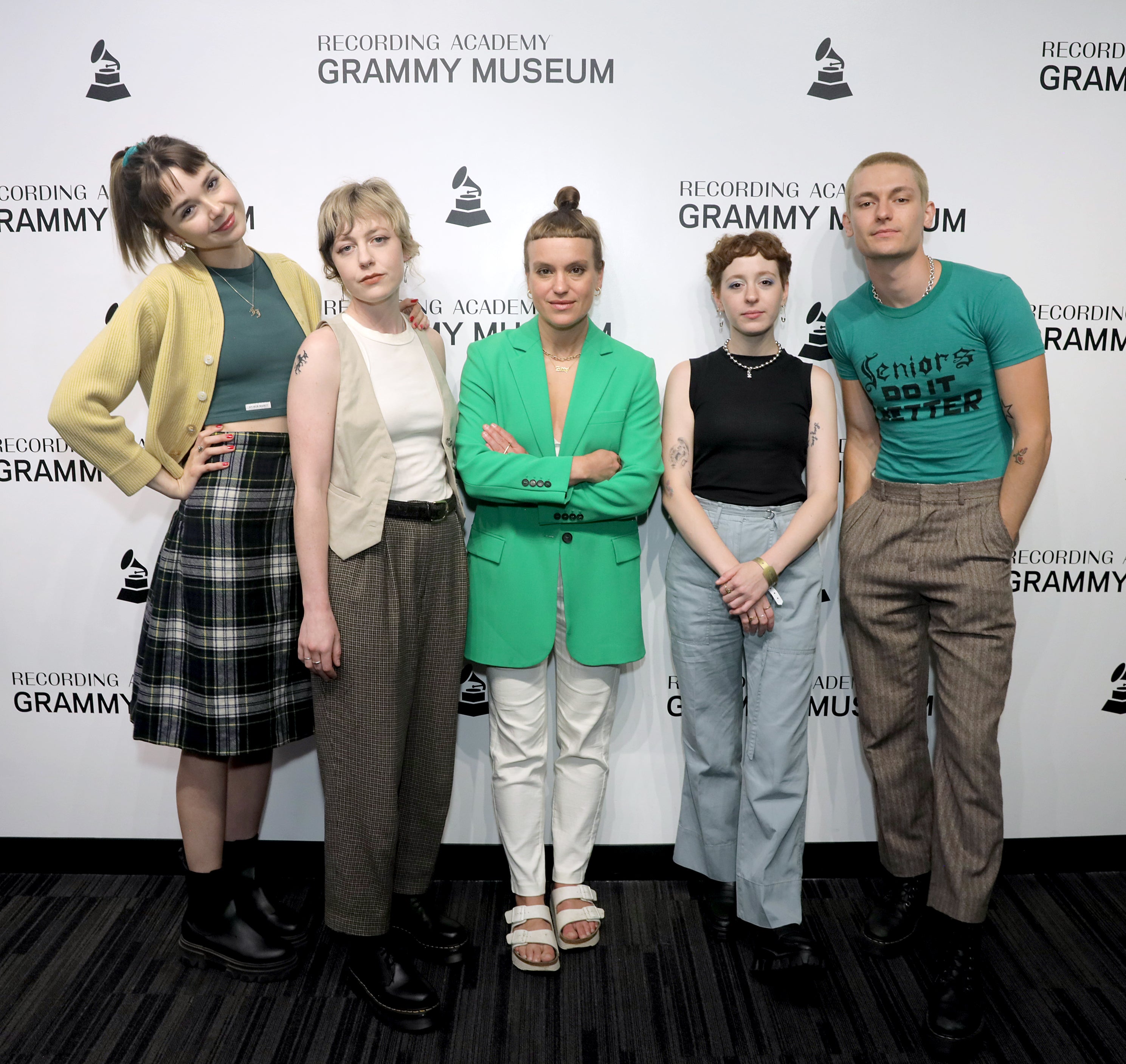 L-R: Lydia Night, Brooke Dickson, Anna Bulbrook, Genessa Gariano and Drew Thomsen at the Grammy Museum, June 2022