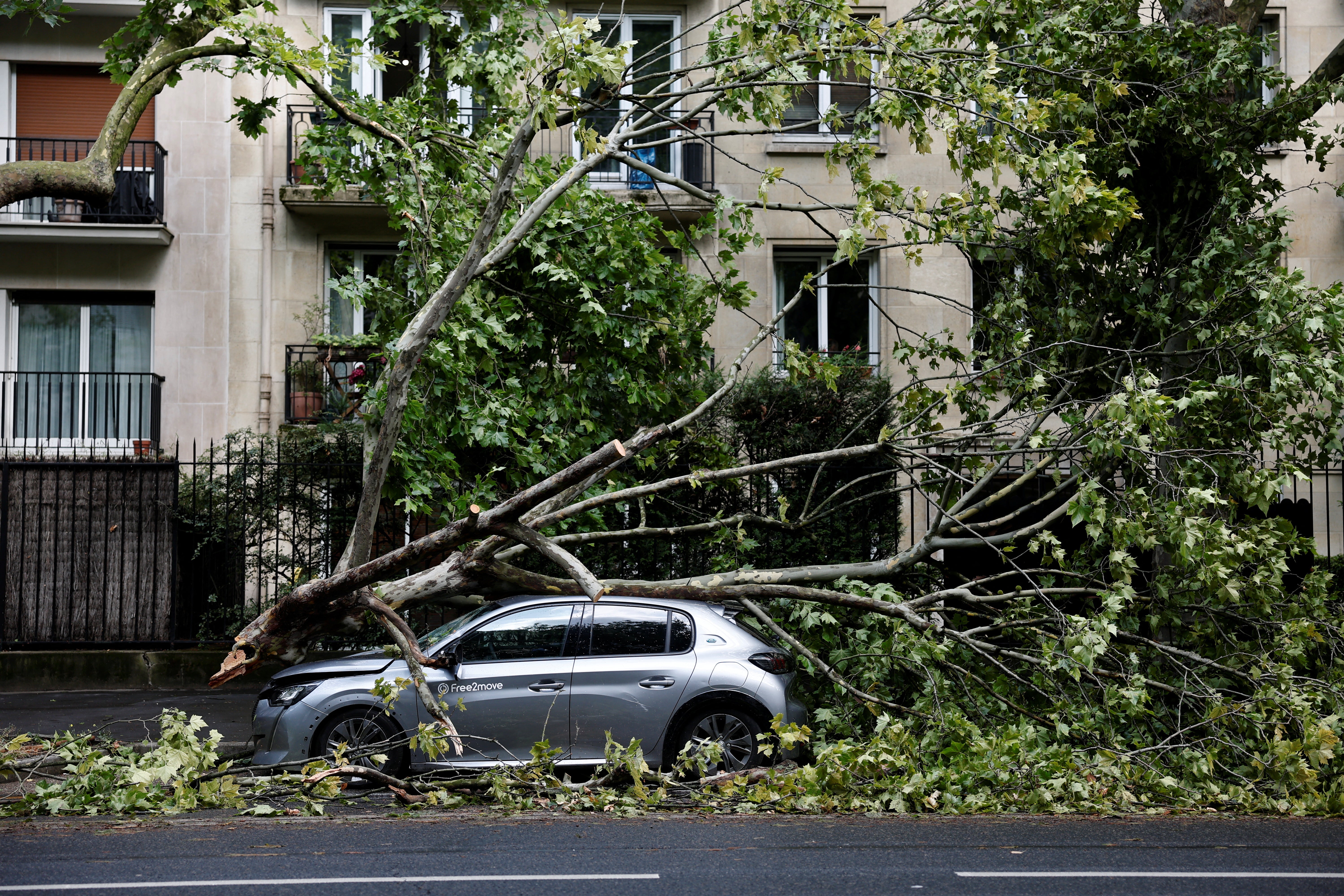 The storms also caused power outages for 110,000 homes