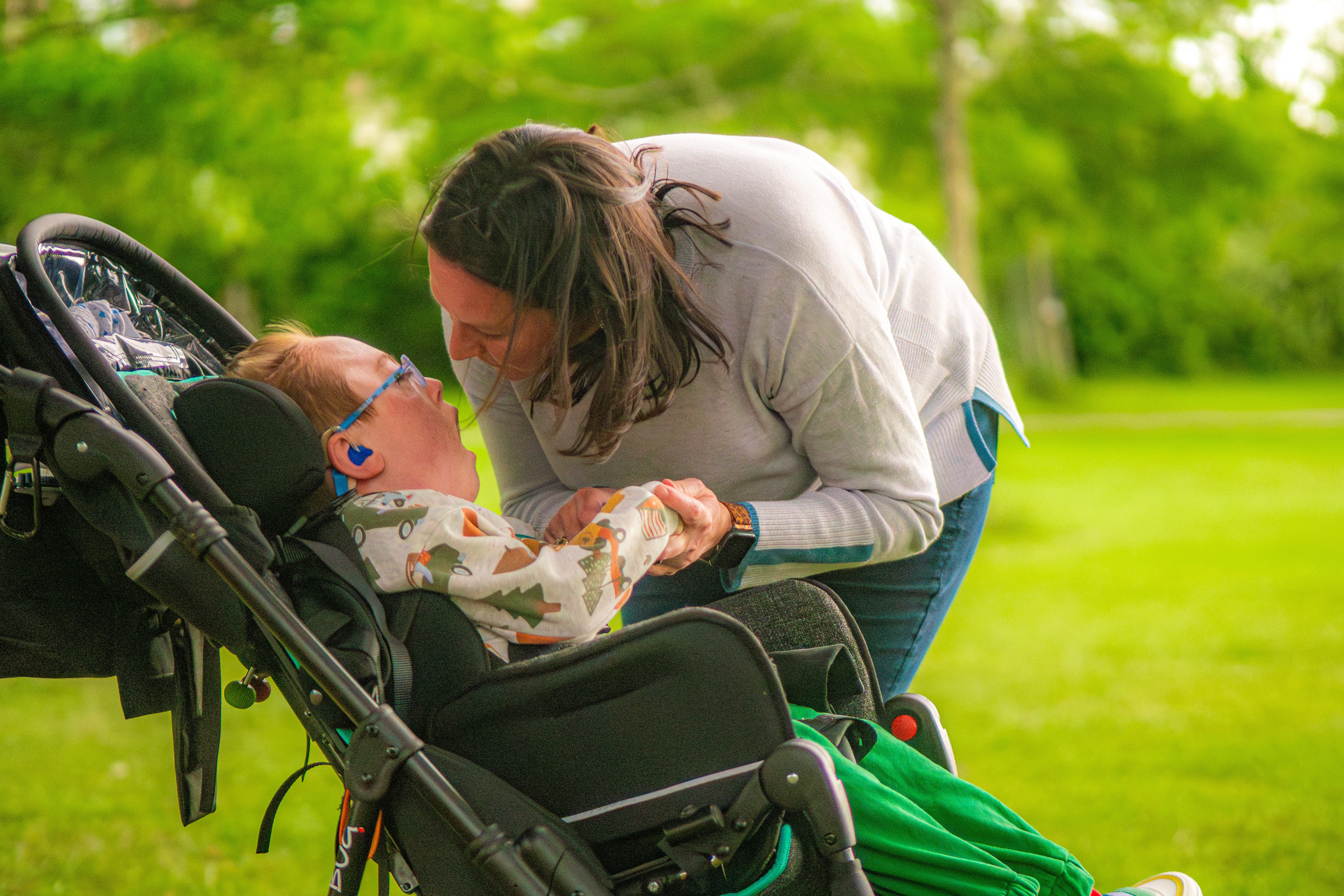 Laura and Archie McArthur say their local hospice has been with them ‘through it all’ (Ric Rawlins/Together for Short Lives/PA)