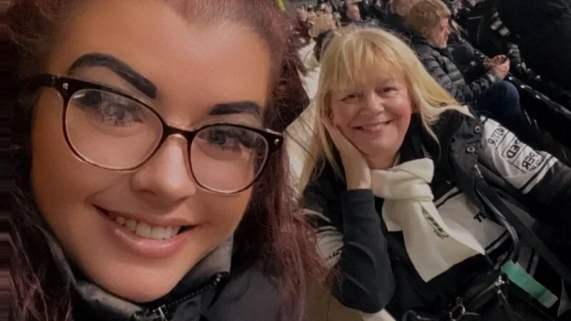 Gemma with her mother