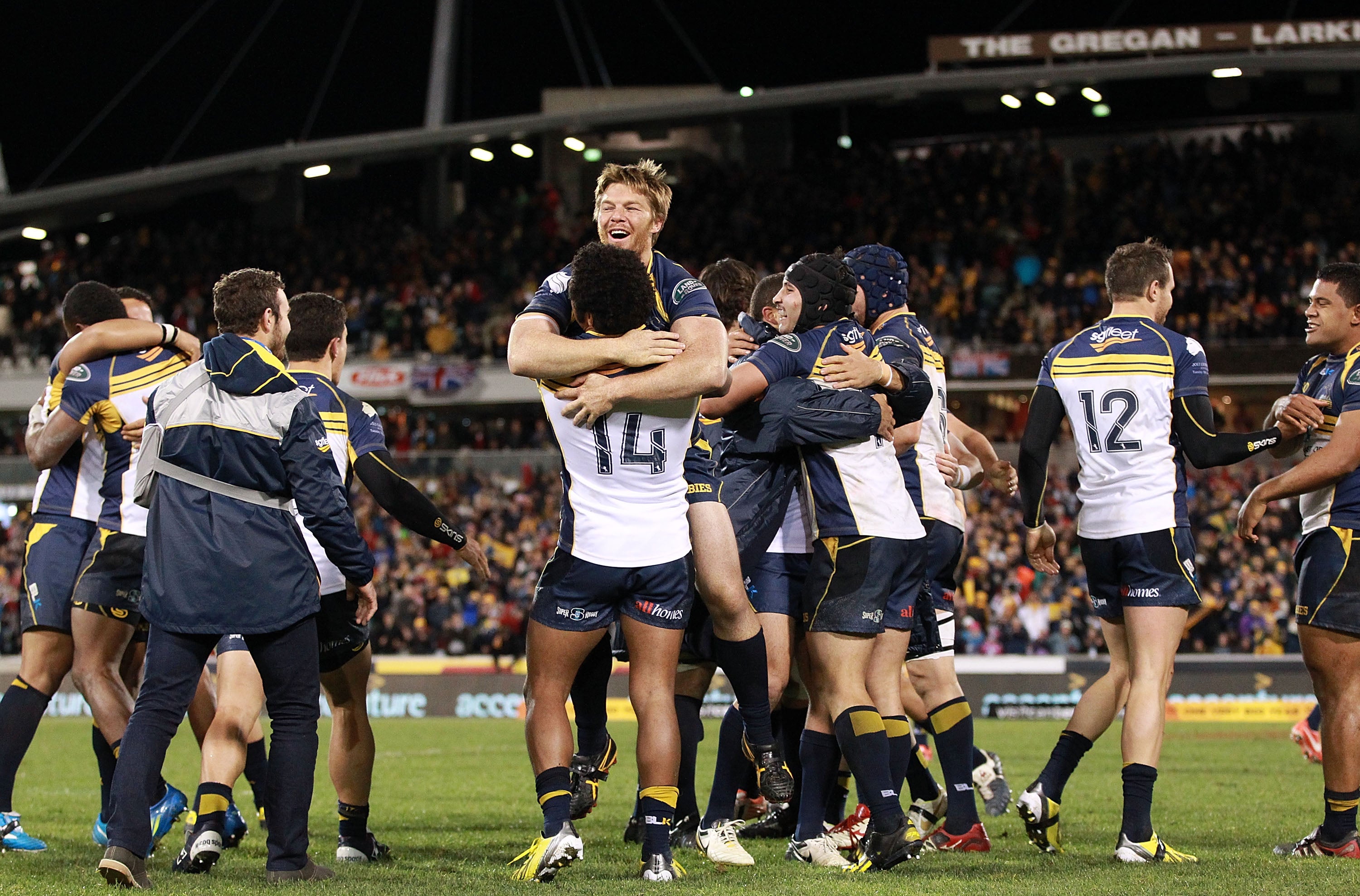 The Brumbies celebrated a 14-12 win that day