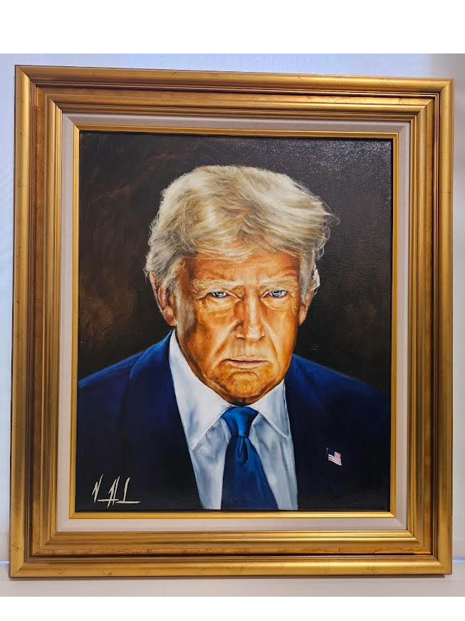 The new Trump portrait is due to be hung temporarily in the Colorado State Assembly
