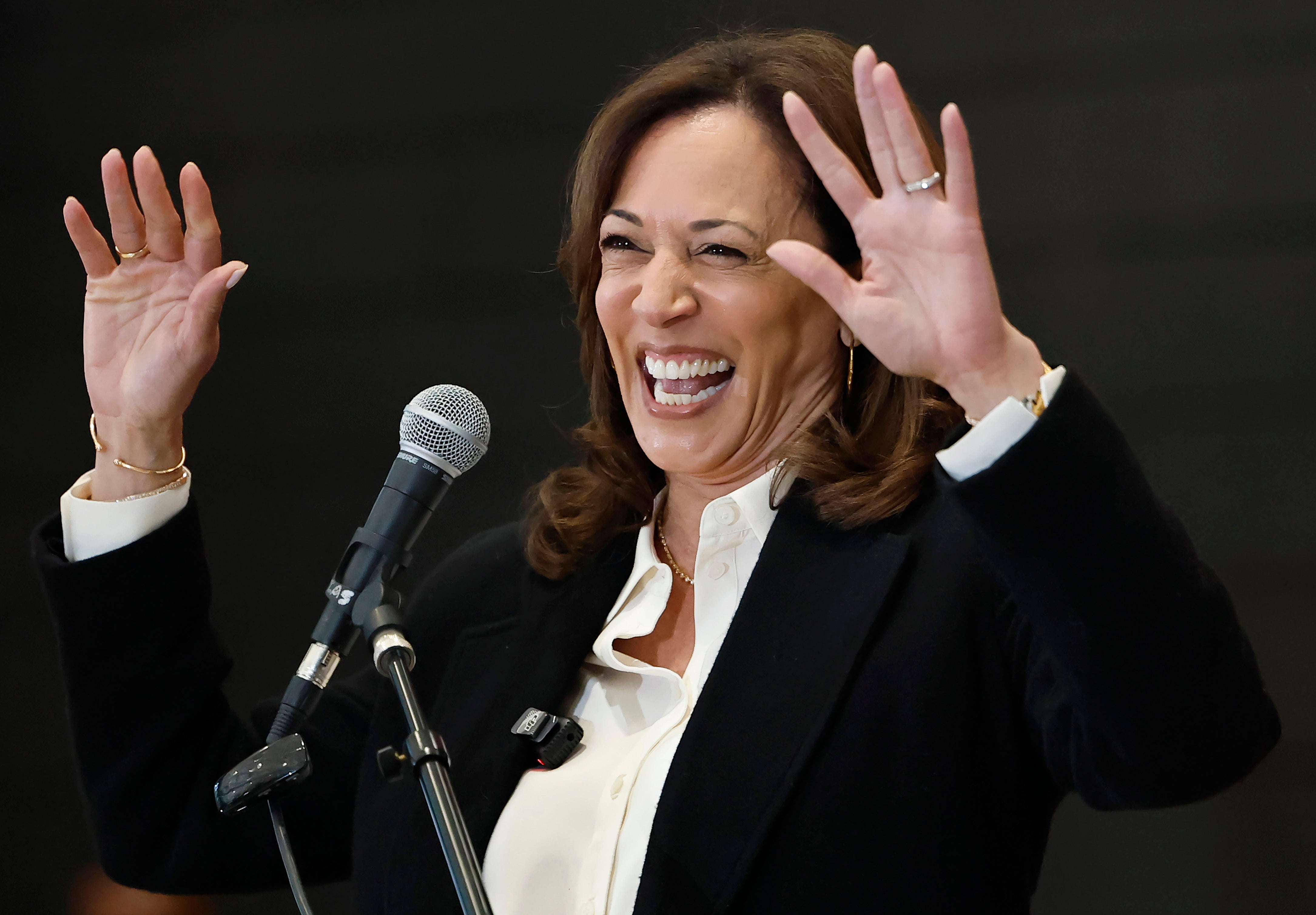 Former Vice President Kamala Harris speaks at the State of the People POWER Tour opening ceremony on June 6, 2025, in Los Angeles, California