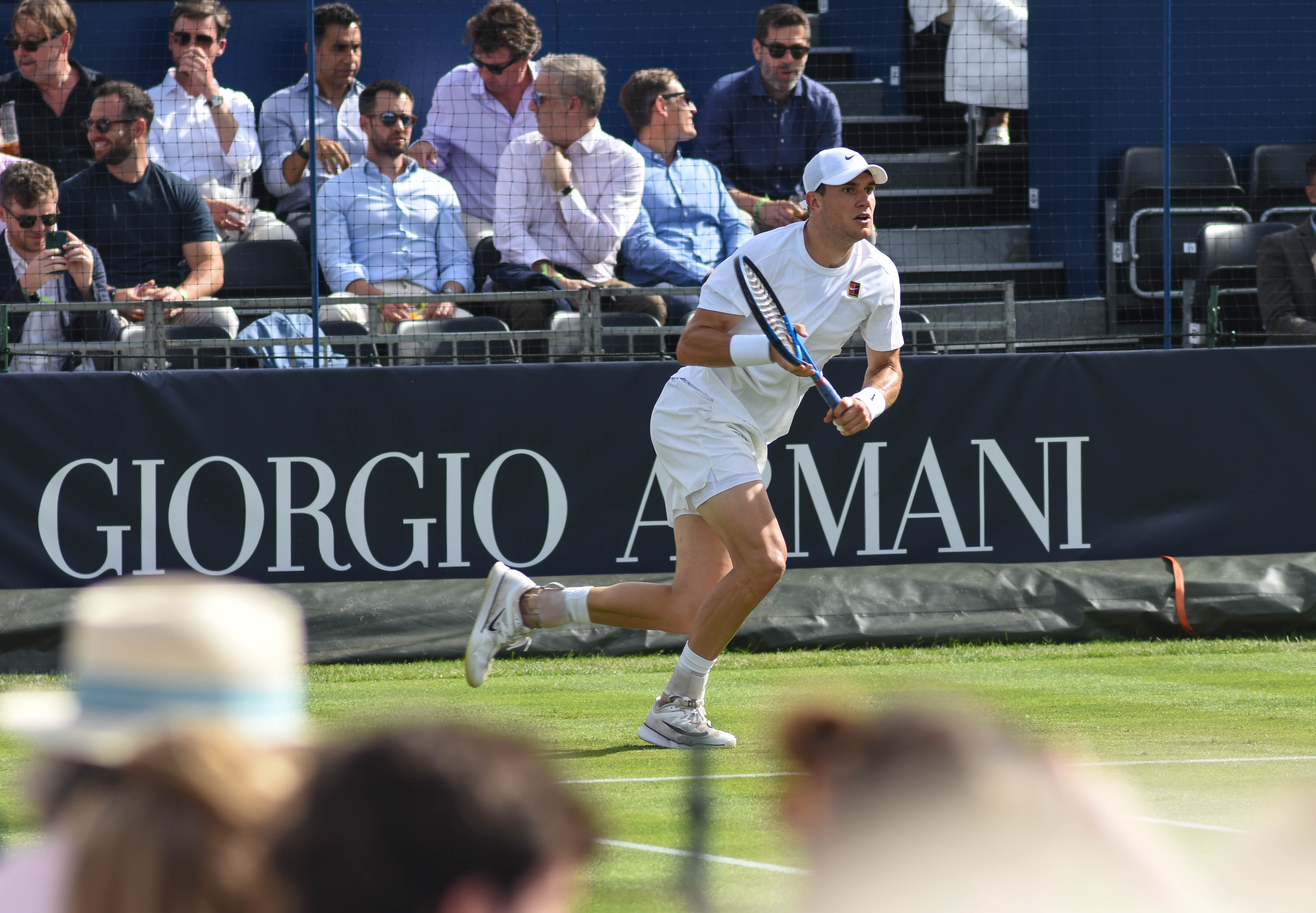 Jack Draper in action against Holger Rune