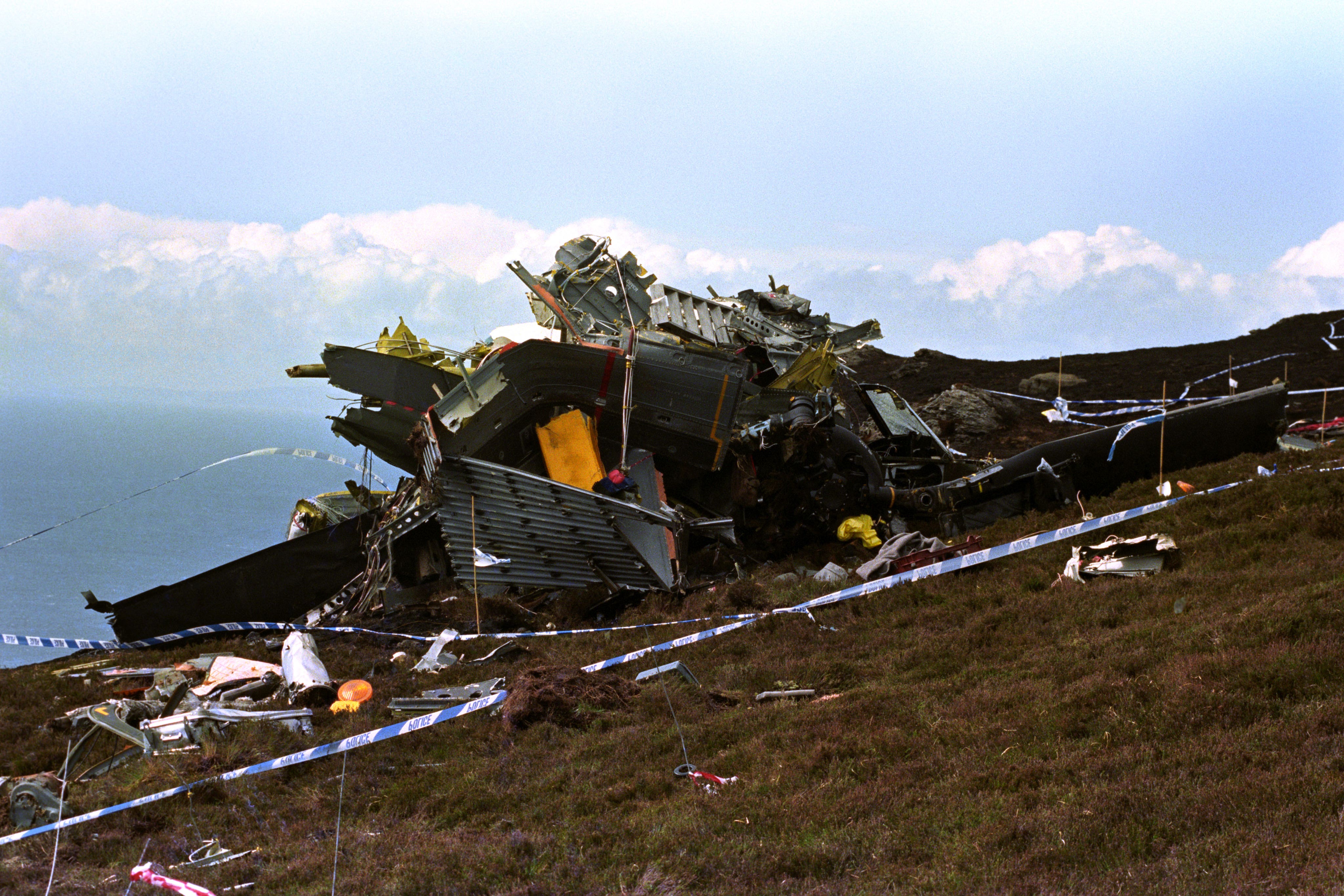 The RAF Chinook helicopter crashed on the Mull of Kintyre in 1994 (Chris Bacon/PA)