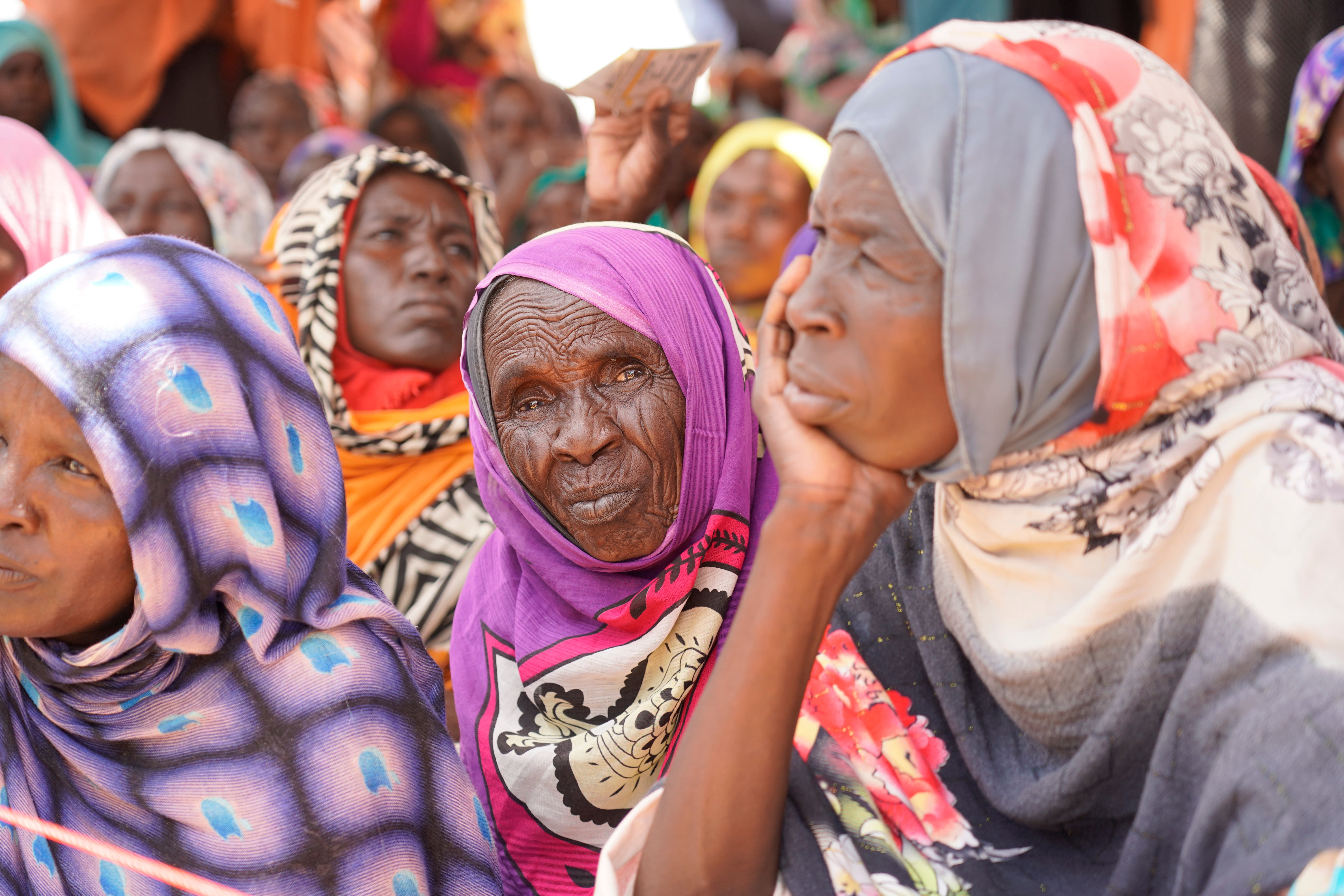 Internally displaced people at the ZamZam camp