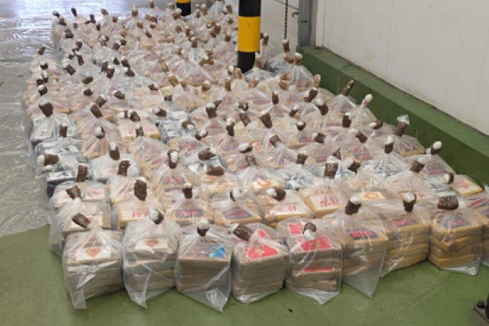 The cocaine seized at London Gateway port