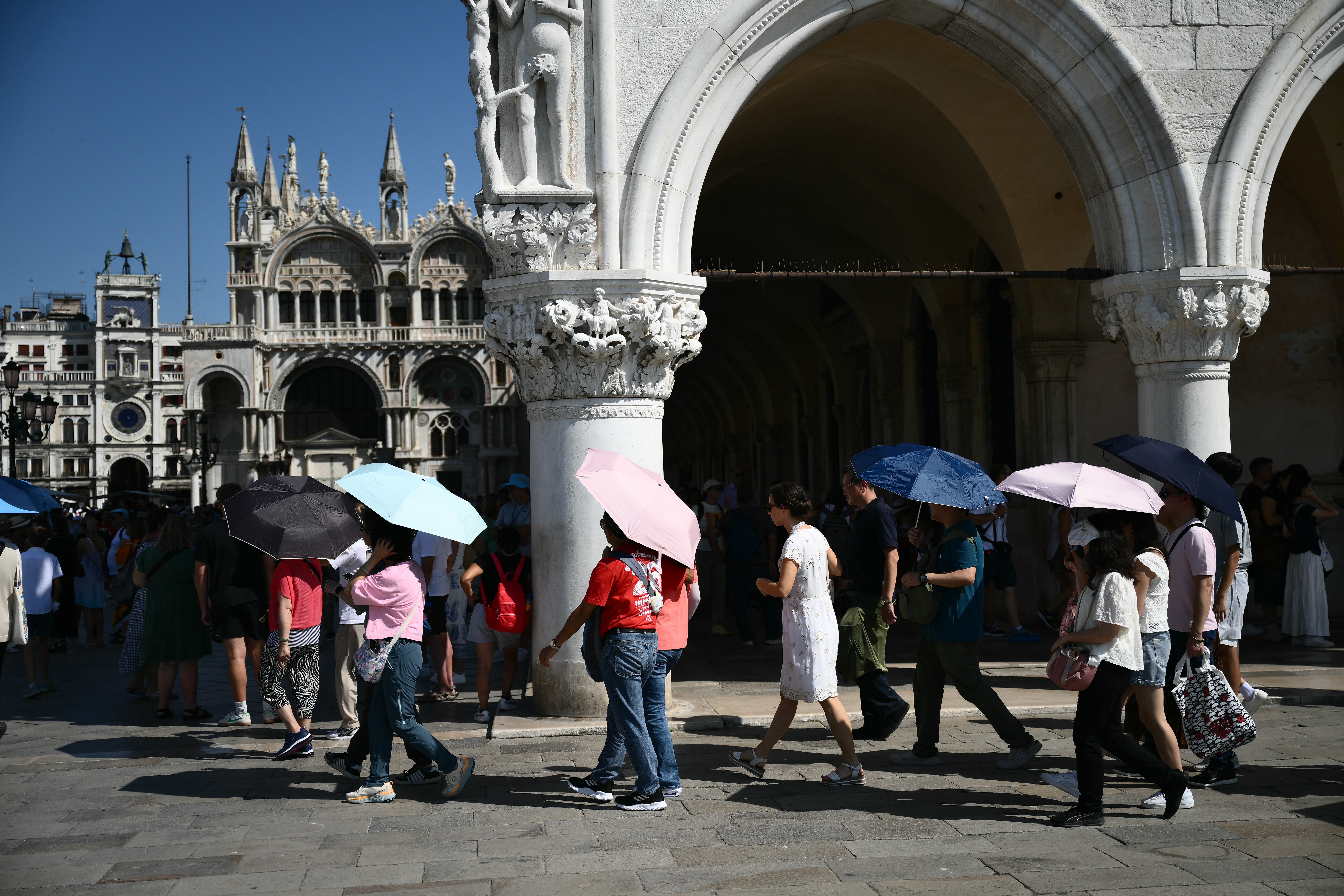 Around 30 million tourists visit Venice in a typical year