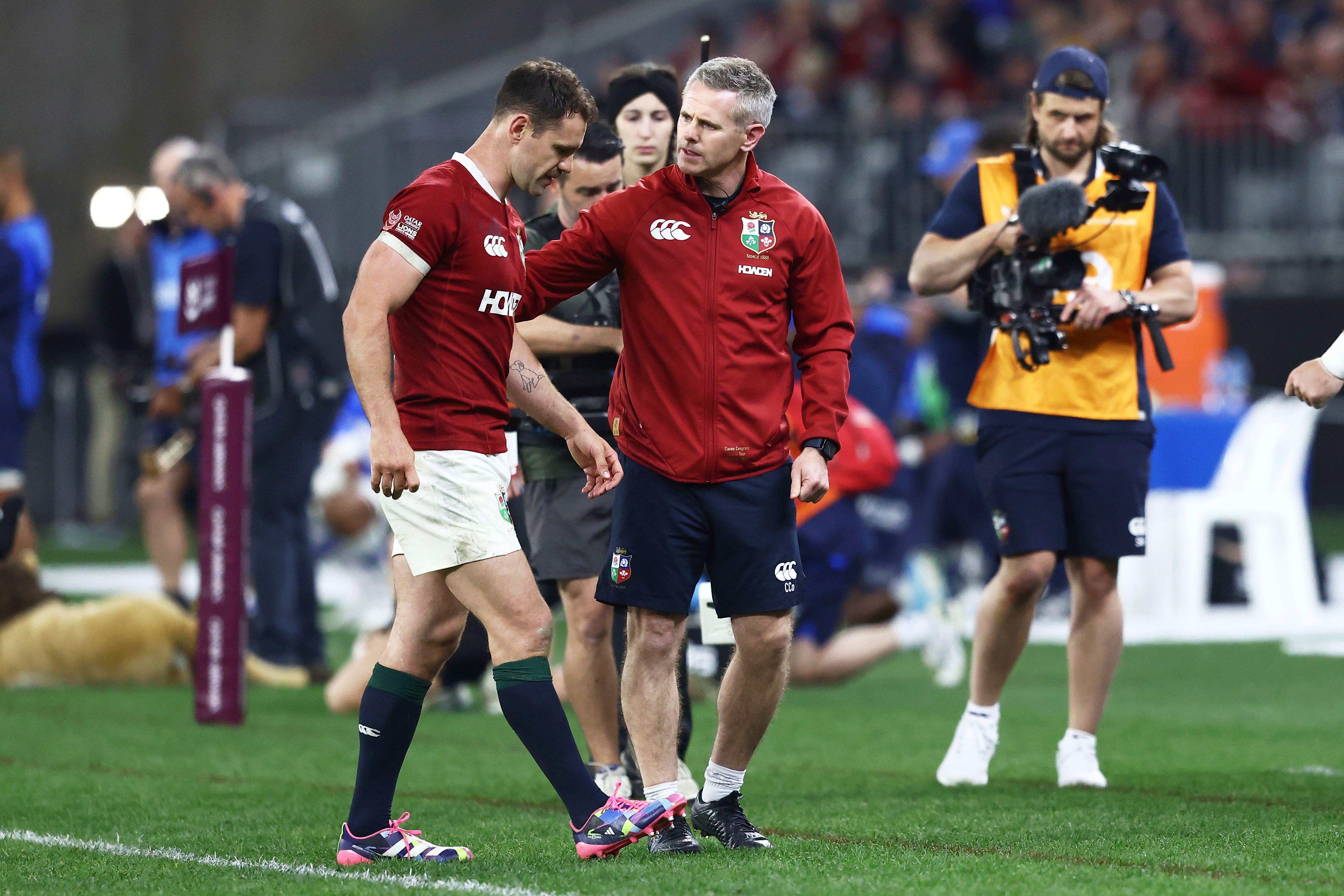 Tomos Williams hobbled off with what appeared to be a hamstring injury