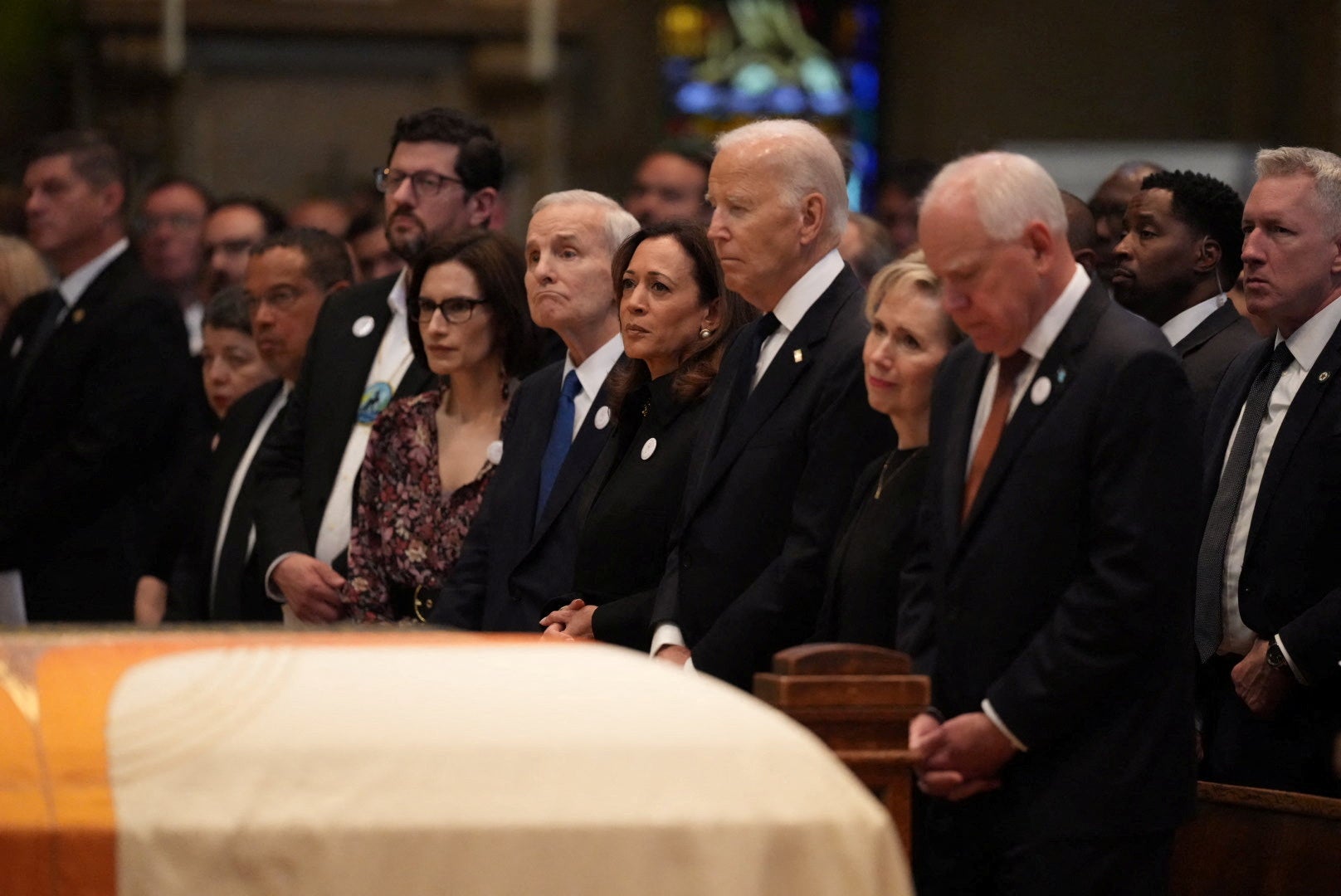 Biden, Harris and Walz attend funeral of Democratic lawmaker assassinated in Minnesota alongside her husband