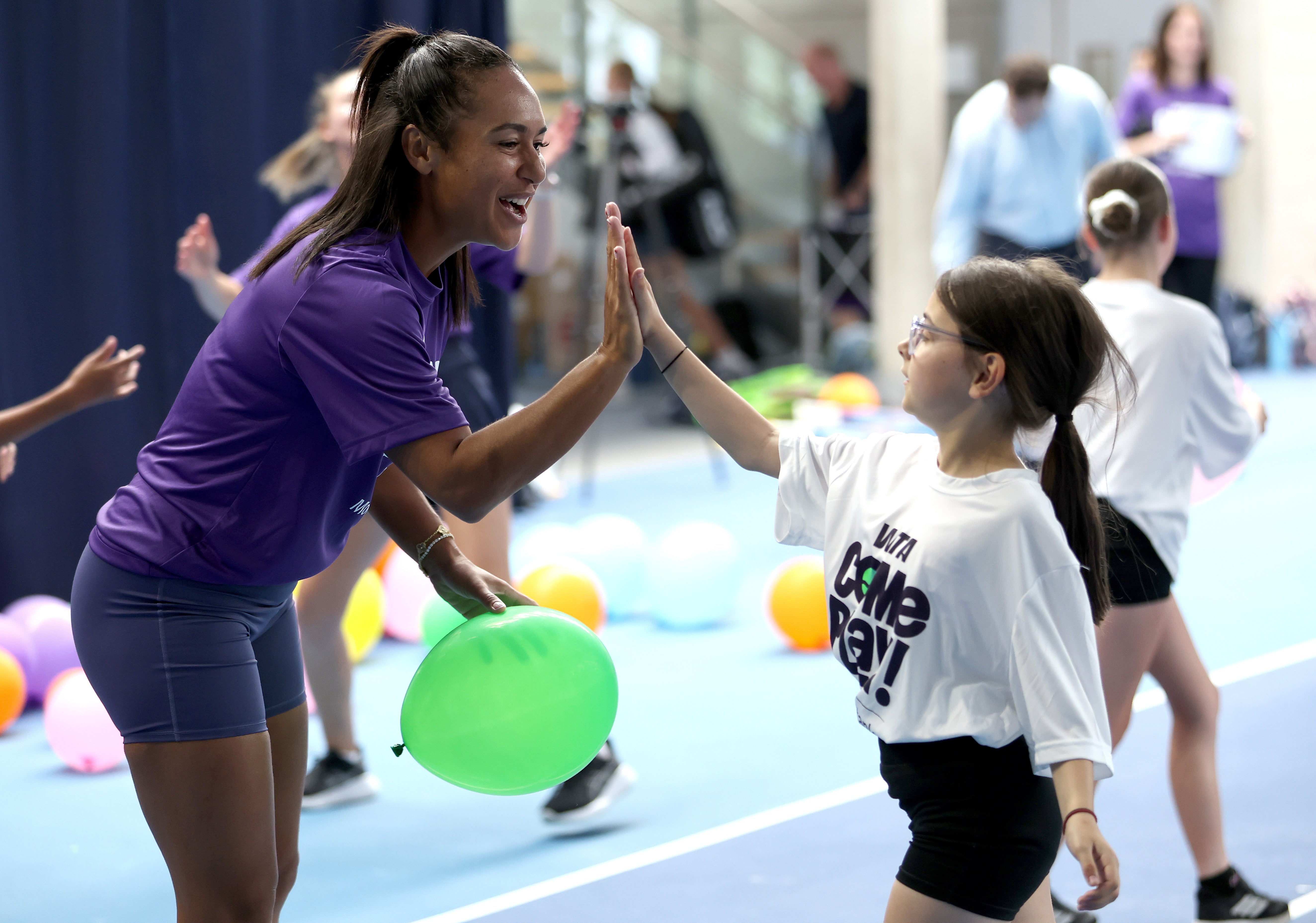 Heather Watson attended the WTA Come Play event
