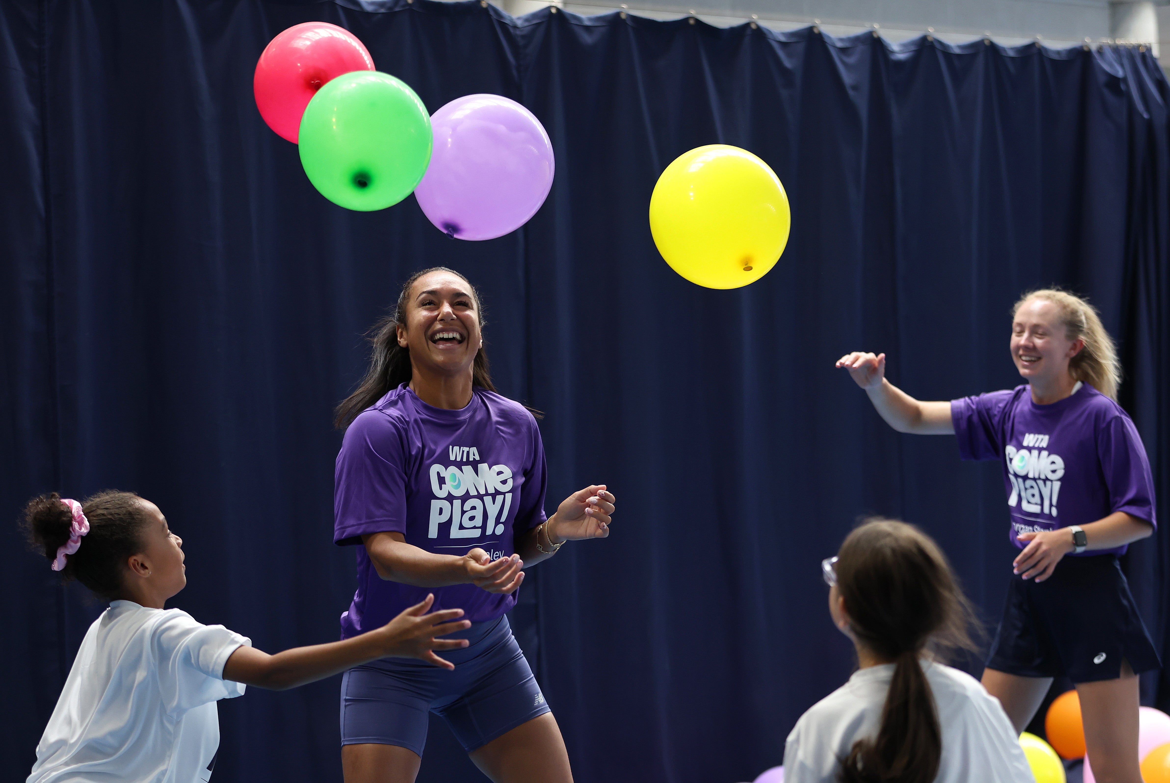 Watson was part of the WTA Come Play session ahead of playing at Wimbledon for a 15th time next week