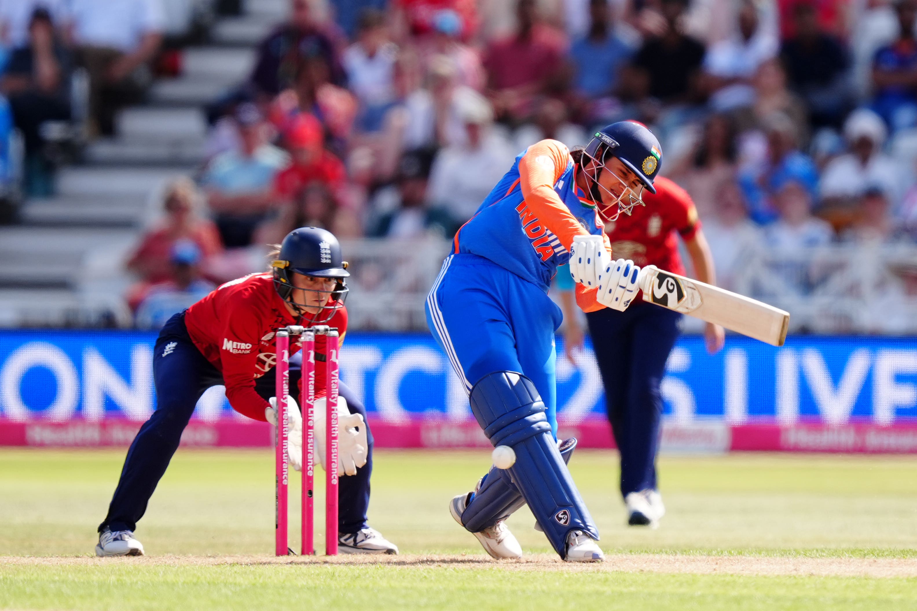 India’s Smriti Mandhana put England to the sword (PA)