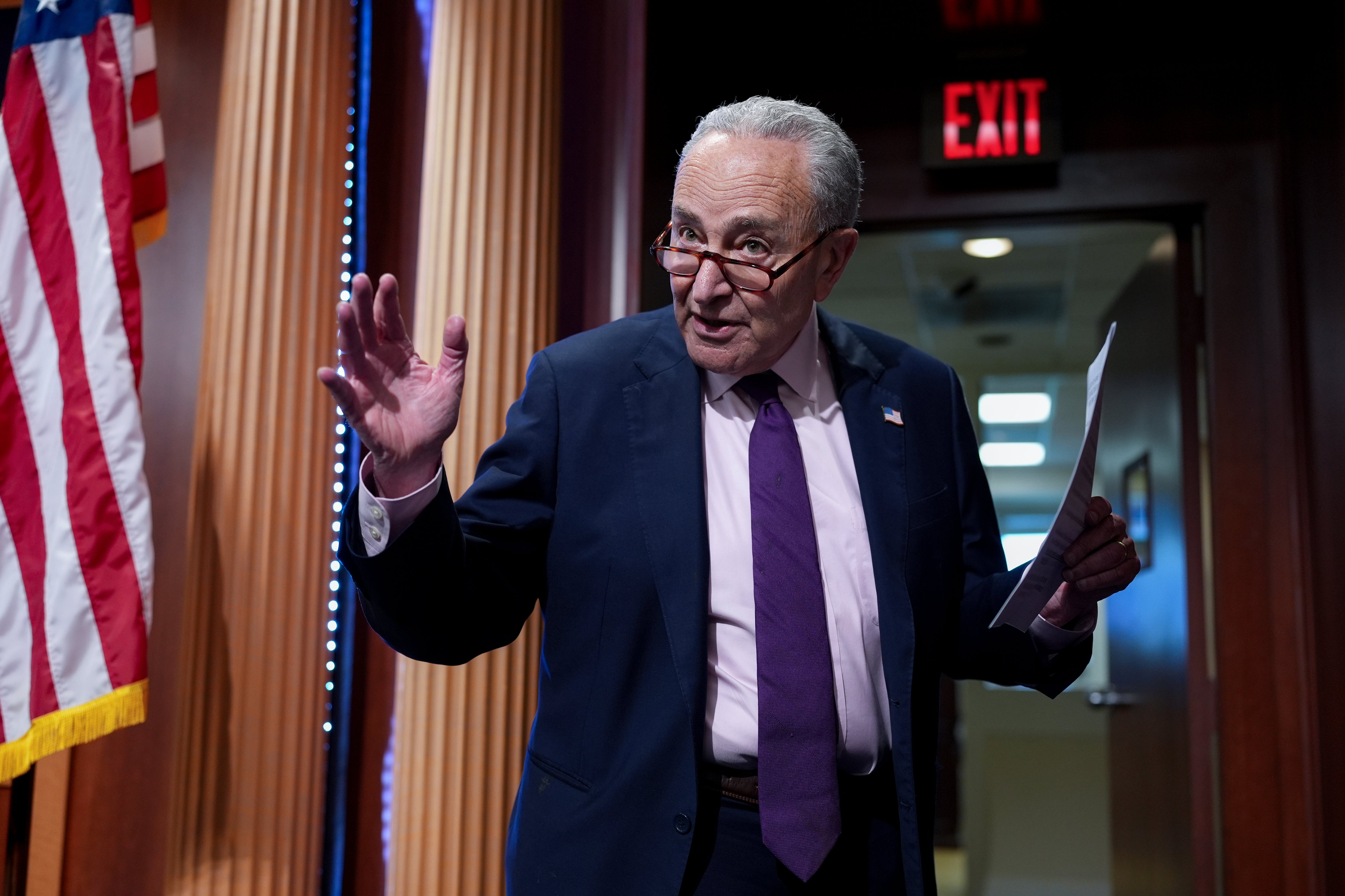 Senate Minority Leader Chuck Schumer refused to bow to Republican pressure to postpone the chamber’s August recess to allow for more time to consider President Donald Trump’s nominees
