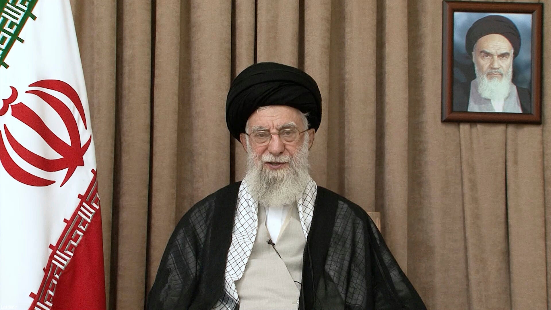 Iranian supreme leader Ayatollah Ali Khamenei speaks during a televised speech