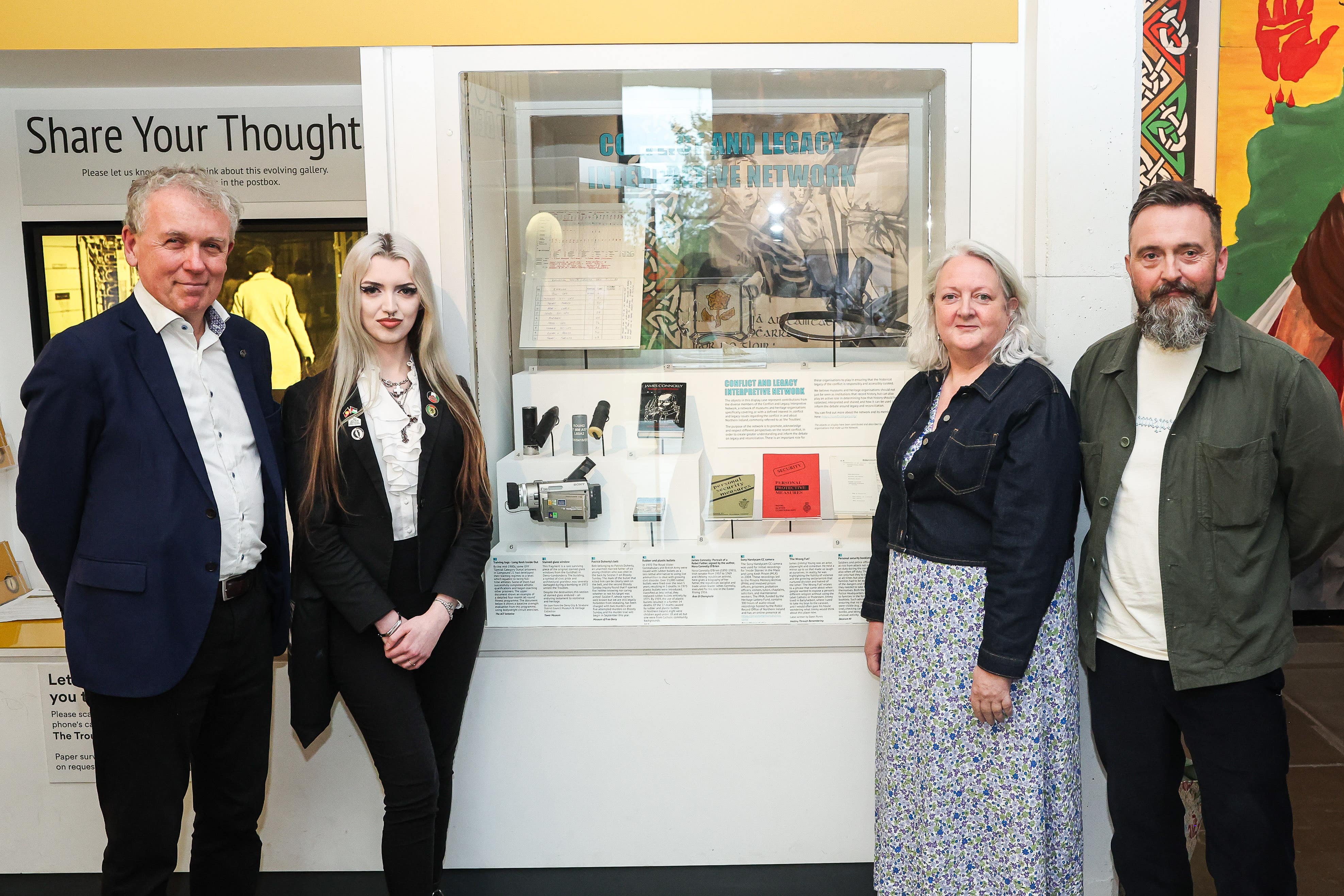 Dr Paul Mullan with representatives of the Conflict & Legacy Interpretive Network (Handout/PA)