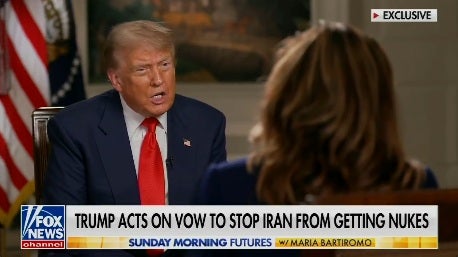 Donald Trump inisisted that Iran's supply of enriched nuclear material was destroyed on Sunday