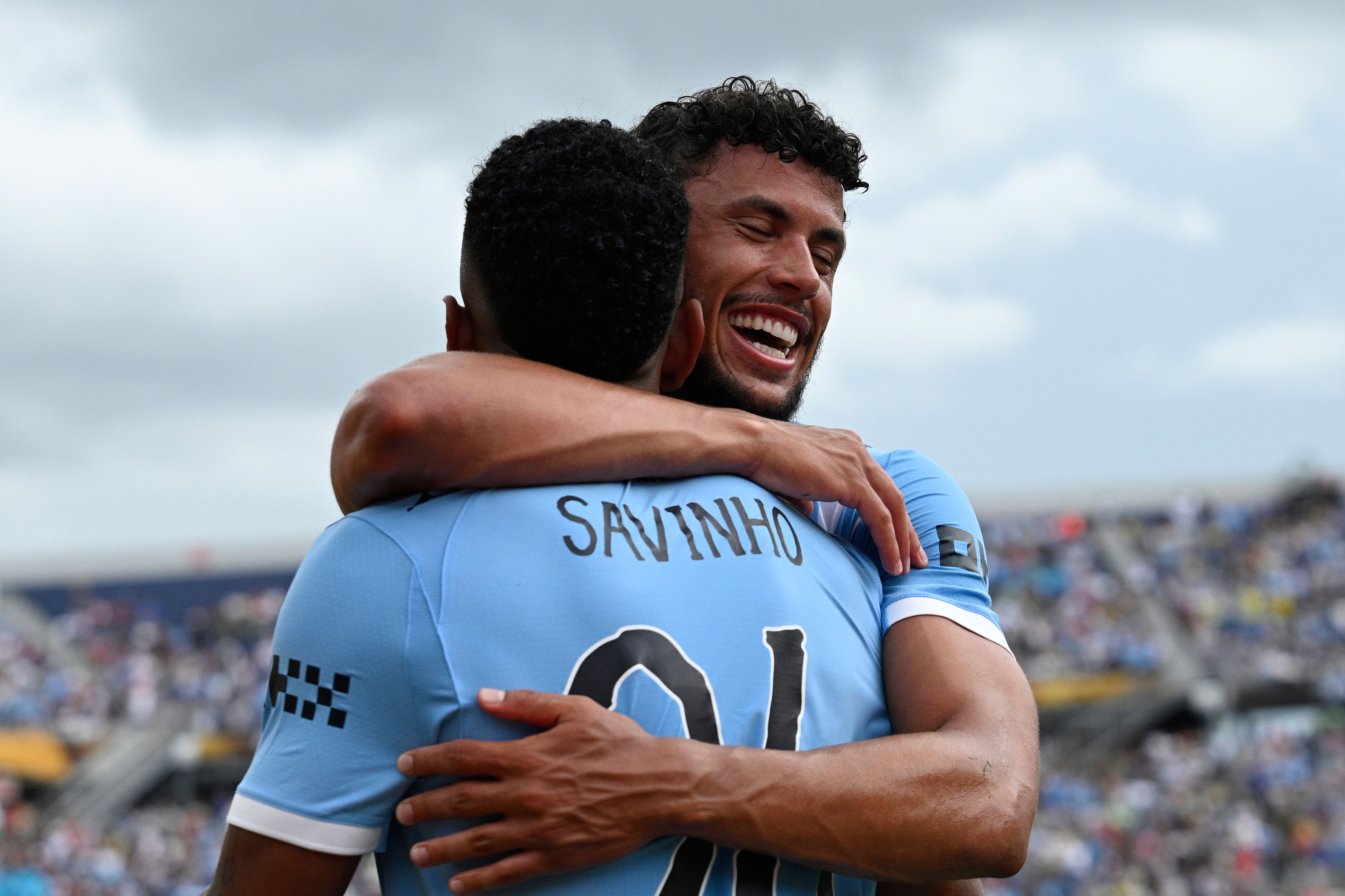 Matheus Nunes believes Manchester have turned a corner after a frustrating season (Phelan Ebenhack/AP)