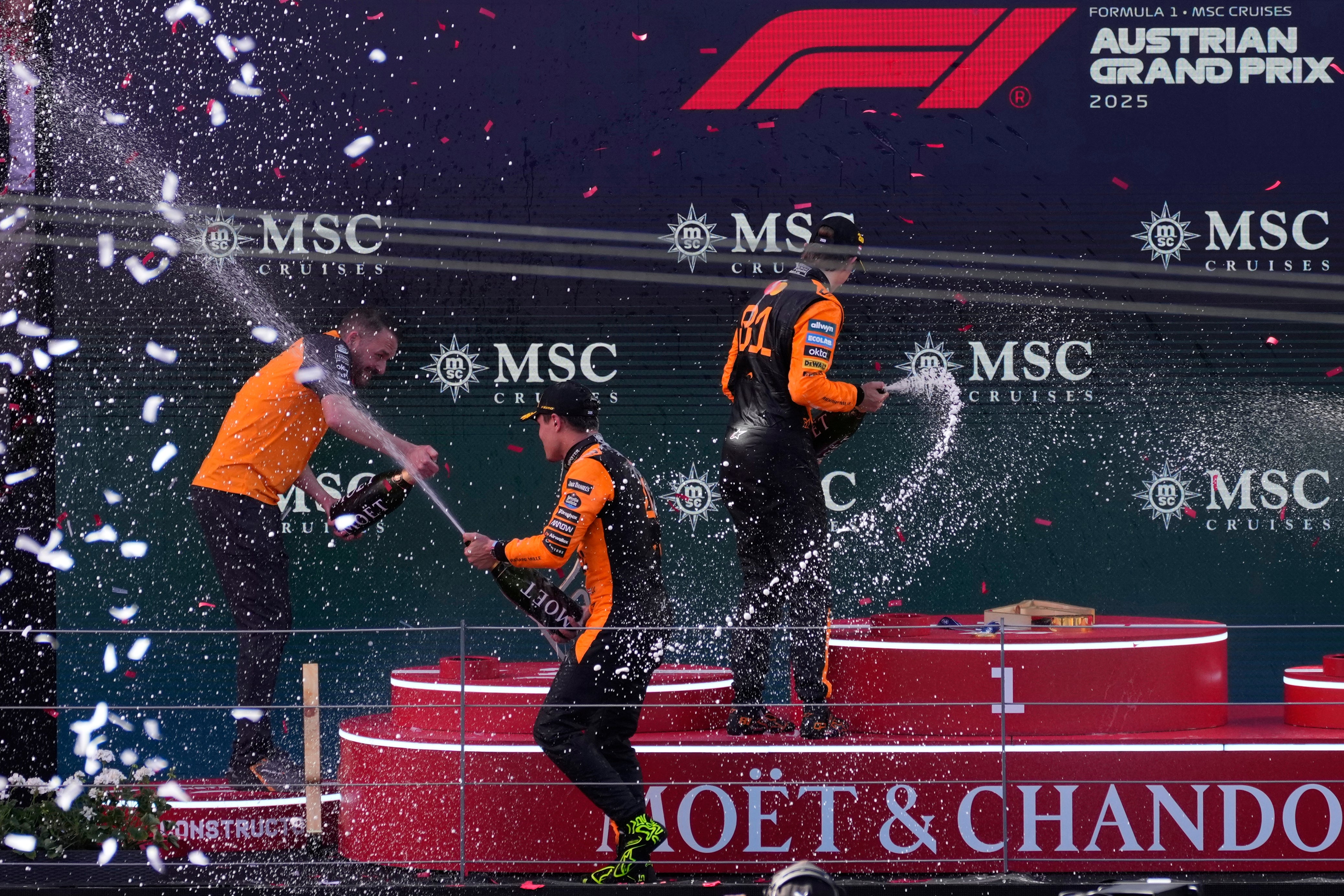 McLaren’s Oscar Piastri and Lando Norris are the top two in the world championship