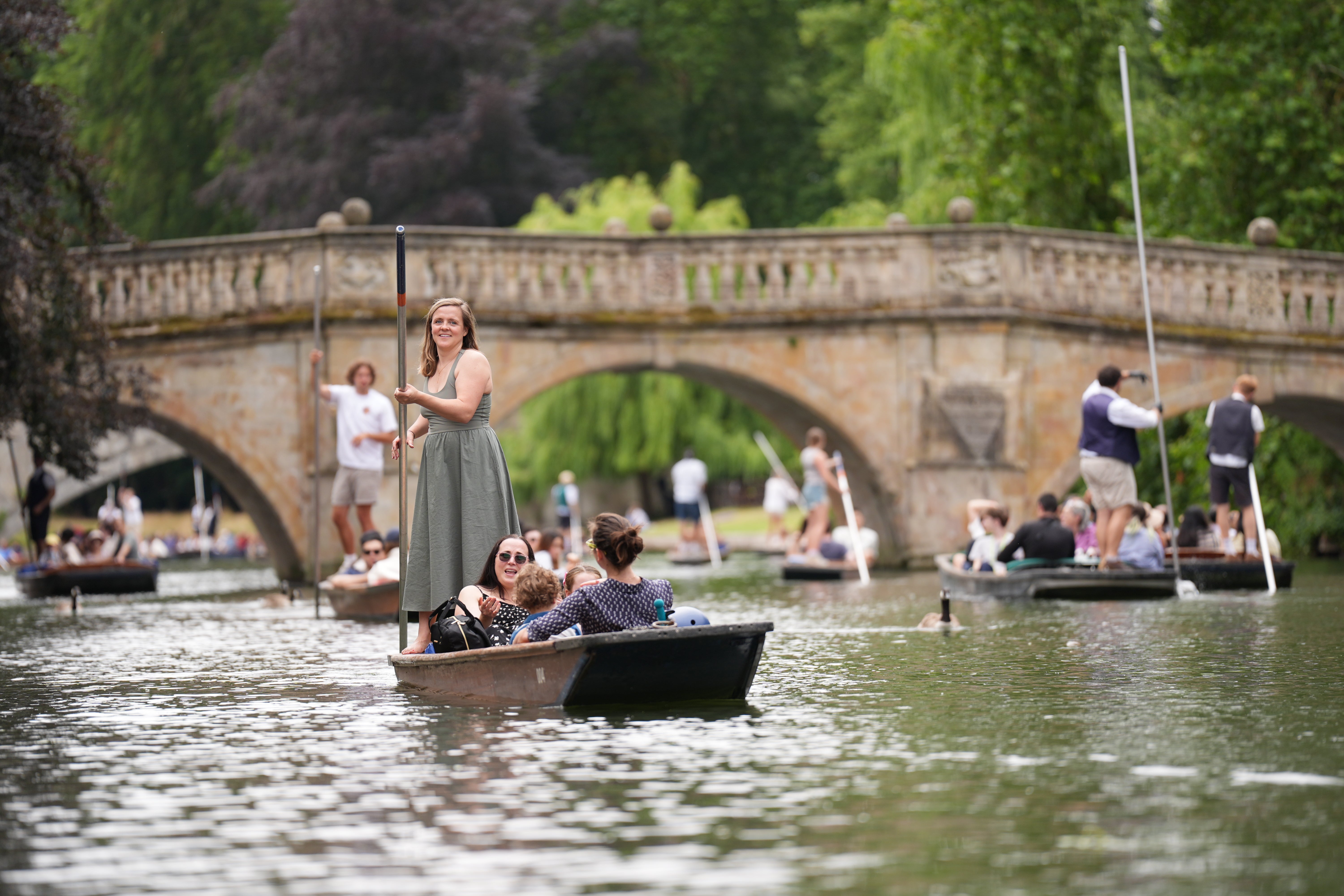 Punting is a popular pastime for visitors to Cambridge