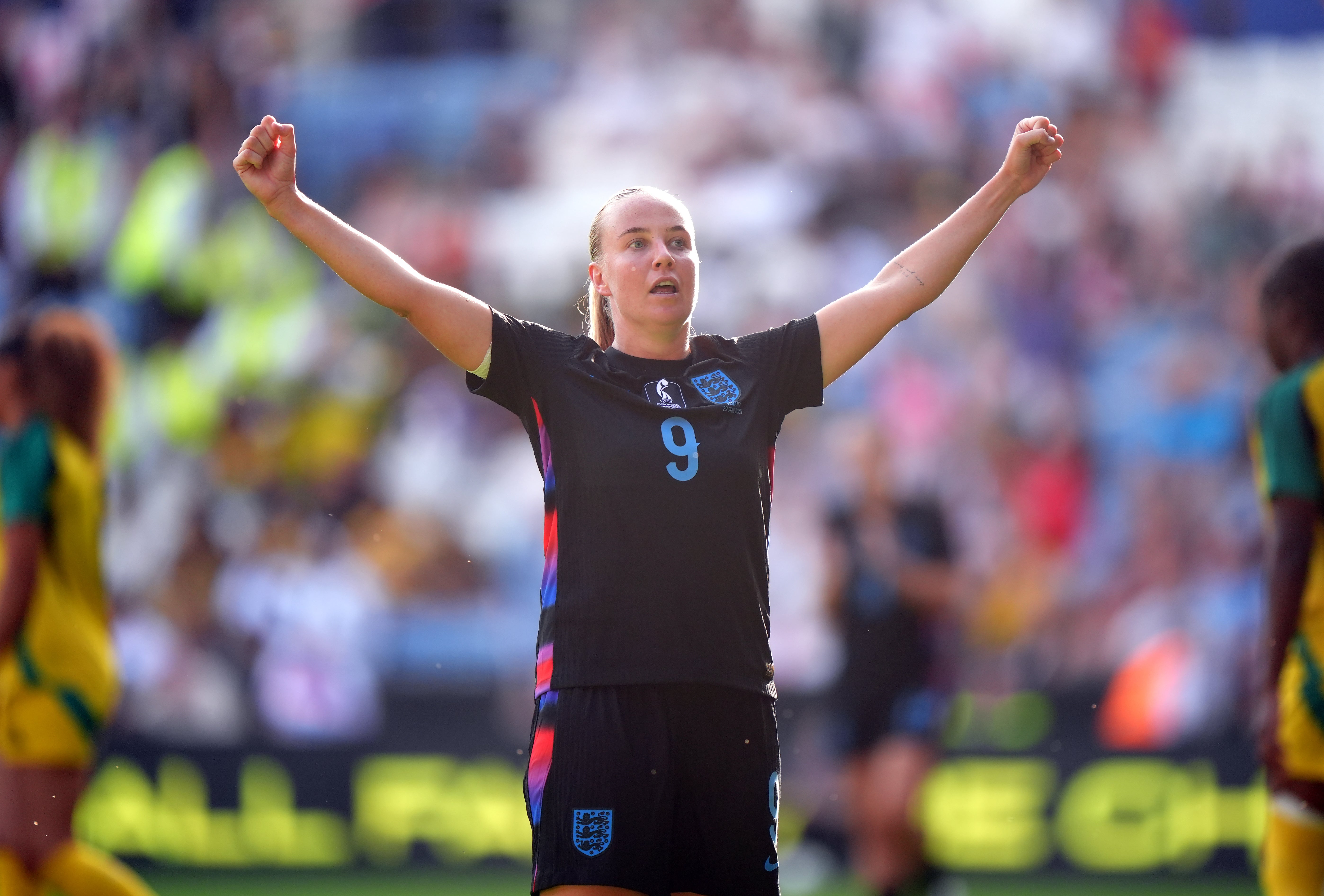 Beth Mead overcame an injury scare to score England’s seventh goal (Bradley Collyer/PA)