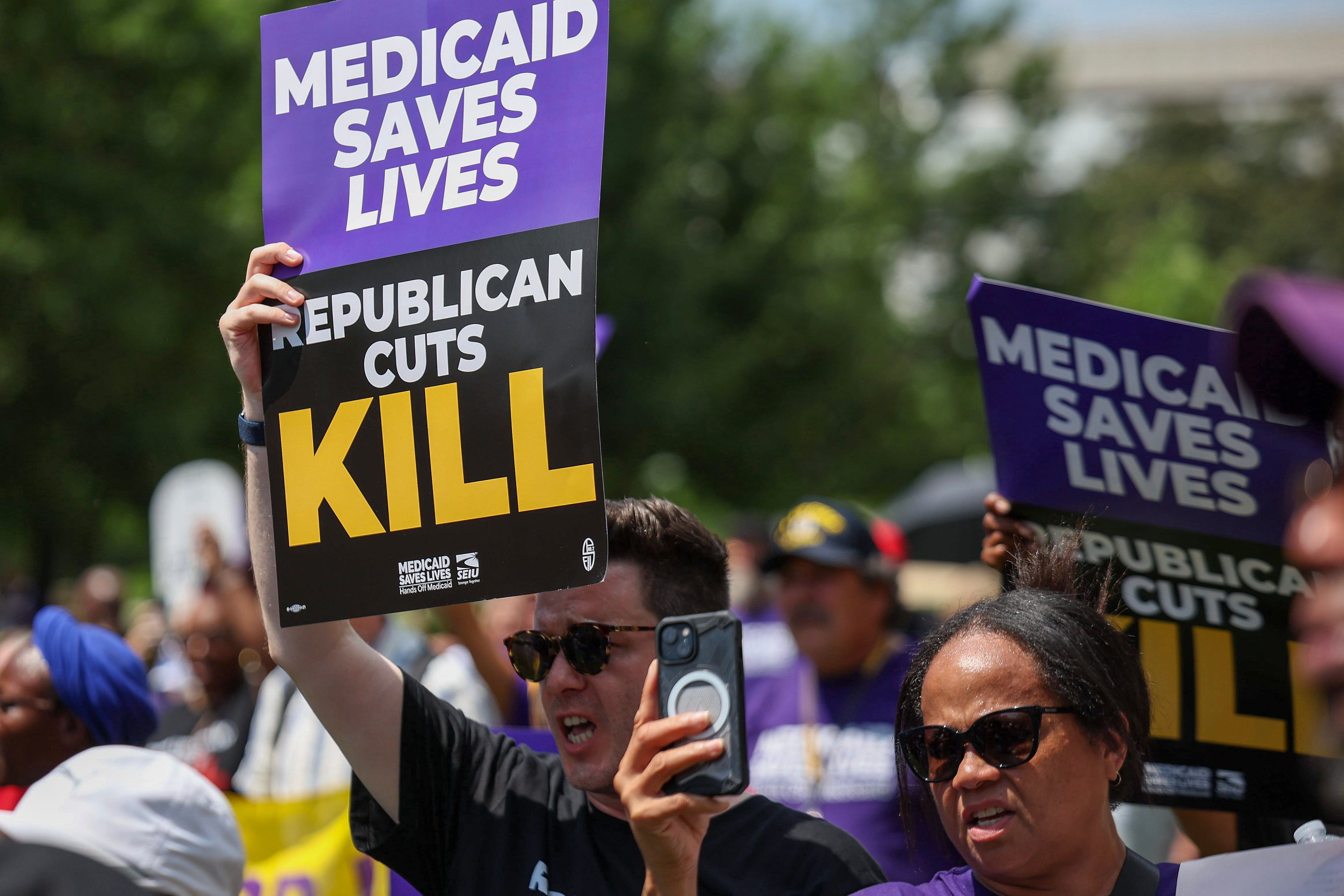 Under the Senate bill, federal spending on Medicaid, Medicare and Obamacare would be cut by $1.1 trillion, pushing nearly 12 million Americans off federal health insurance