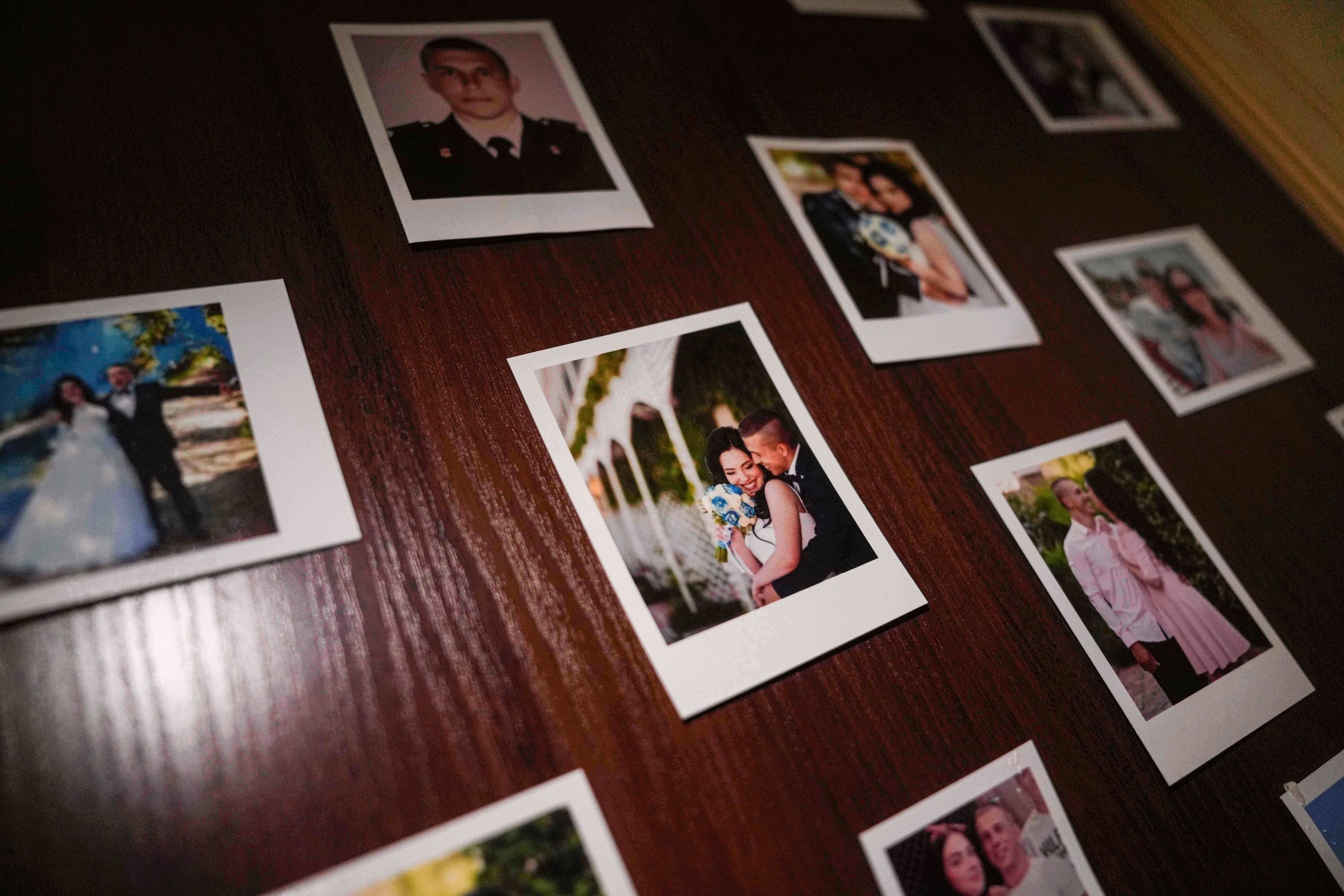 Family photos of Olha and her husband Ruslan