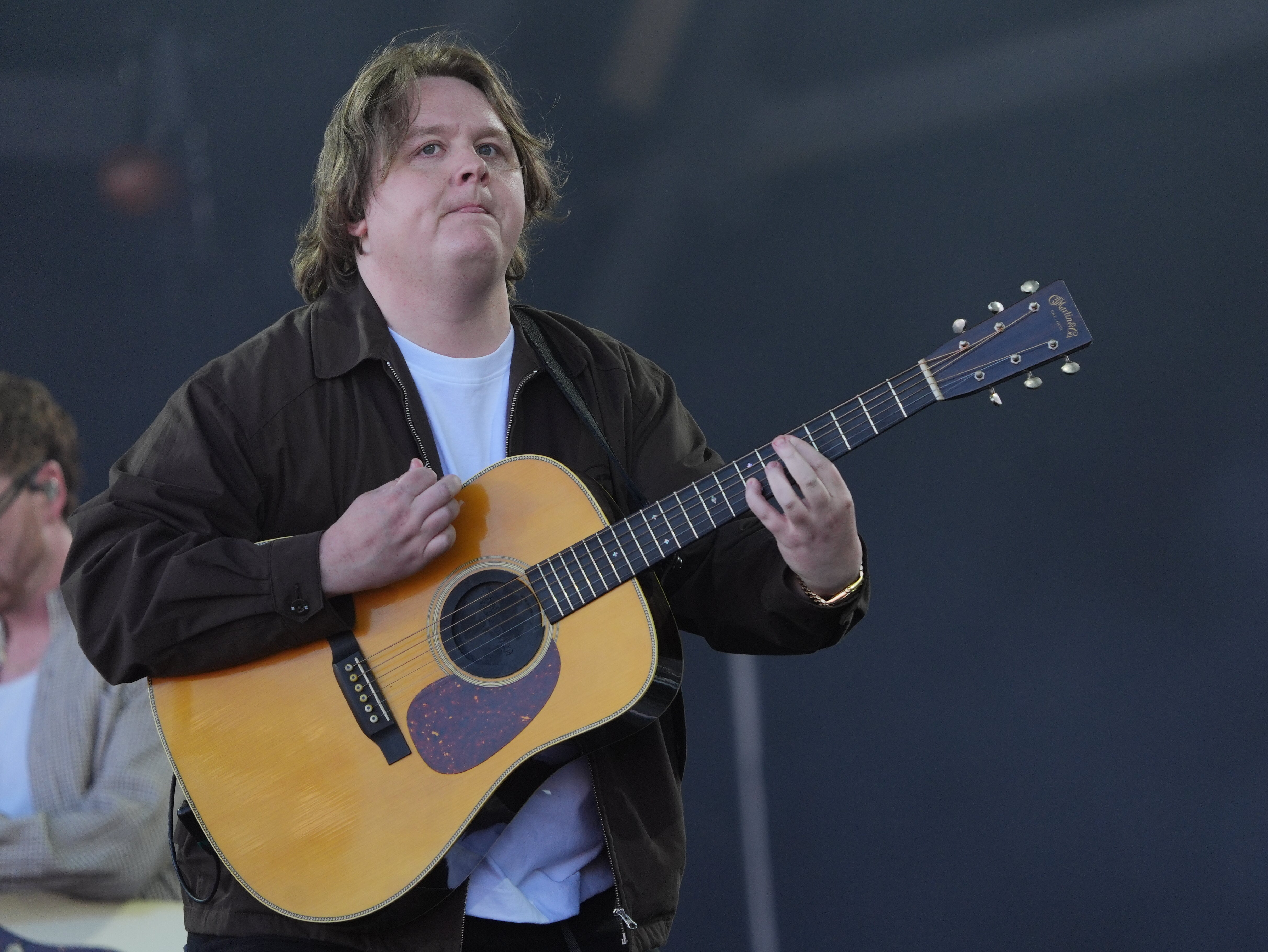 Lewis Capaldi returned to Glastonbury two years after a set at the festival during which he struggled to manage his Tourette syndrome symptoms (Yui Mok/PA)