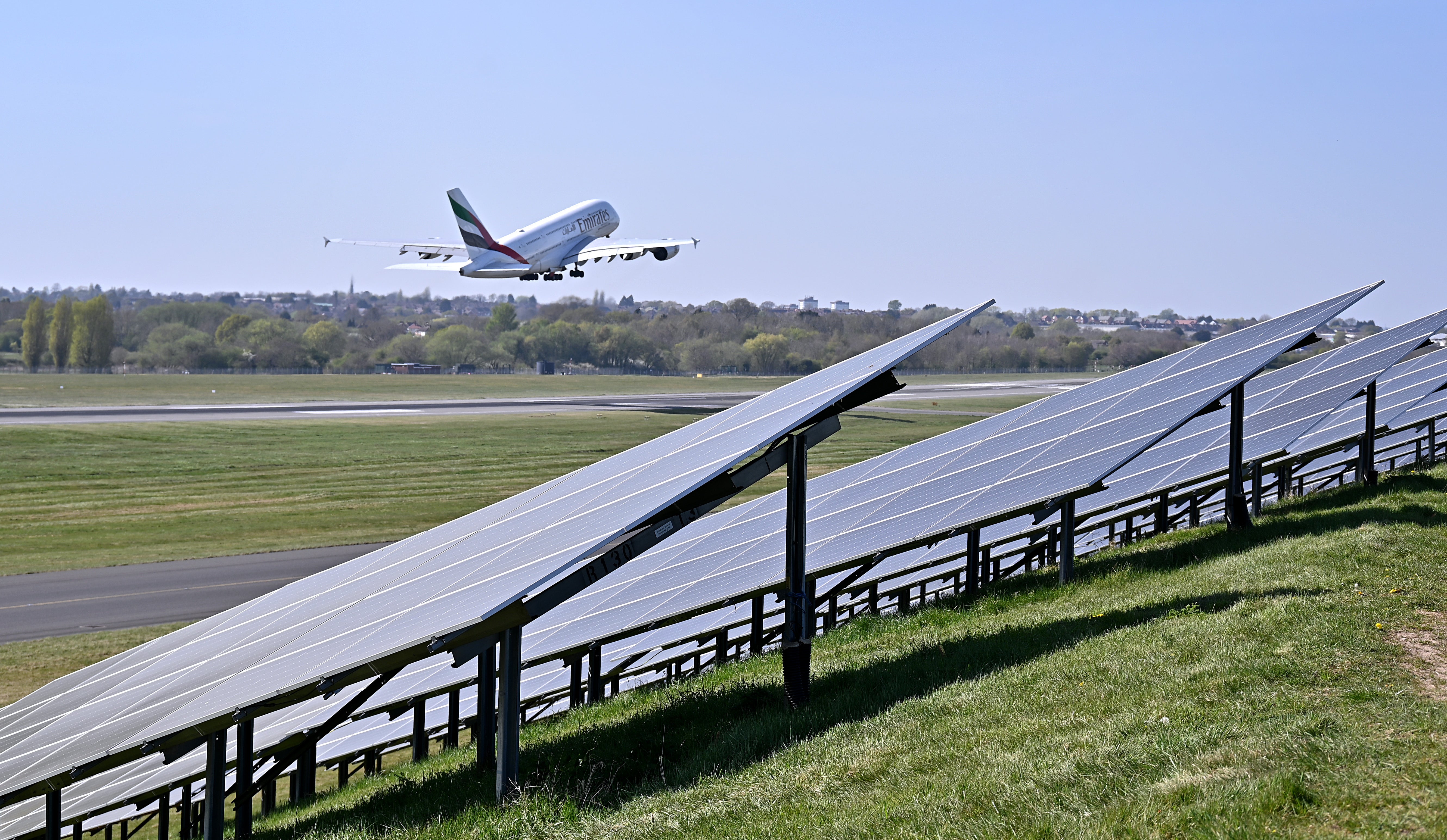 Solar panels at Birmingham Airport